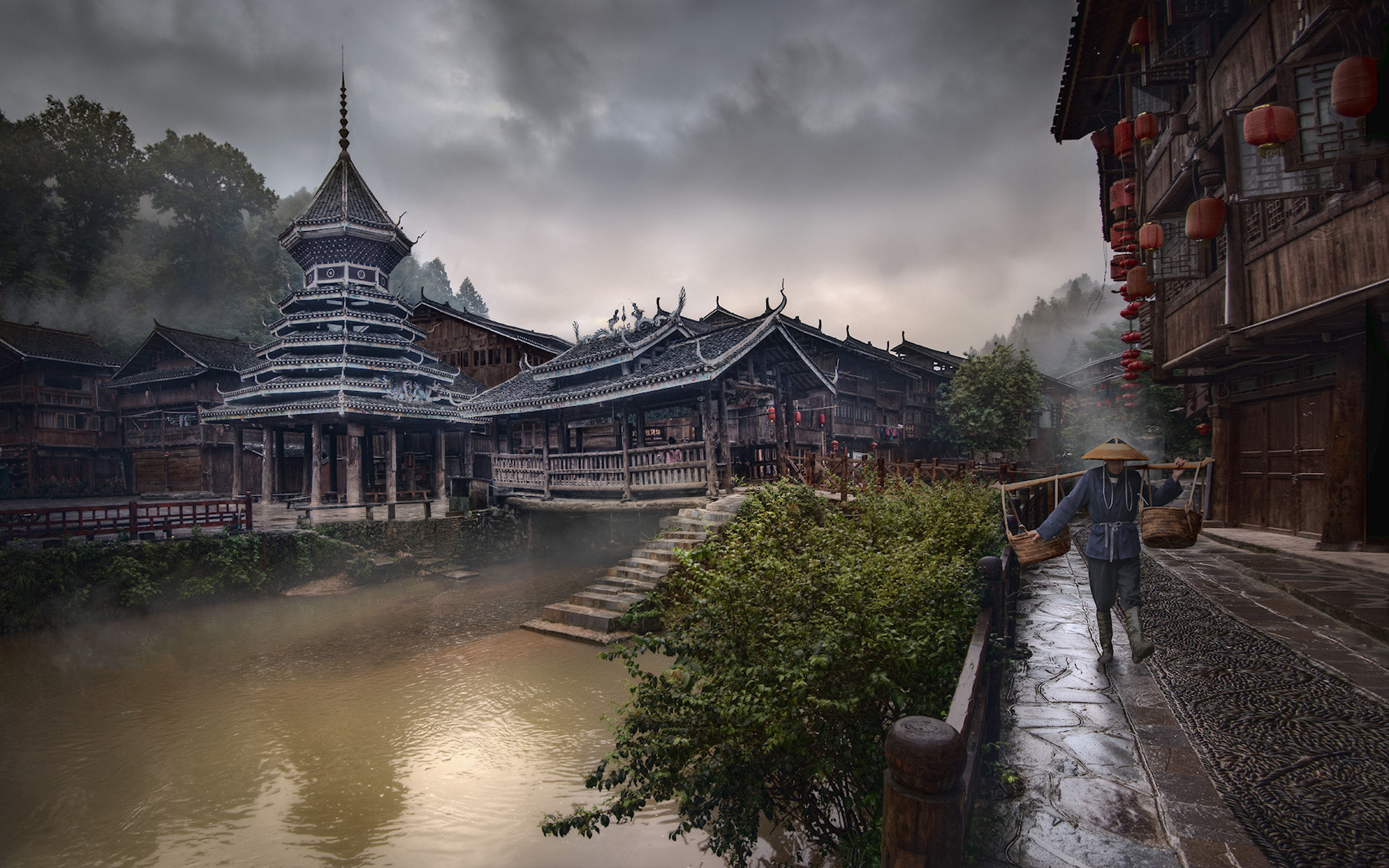 rain, computers, ethnic, hd, laptop