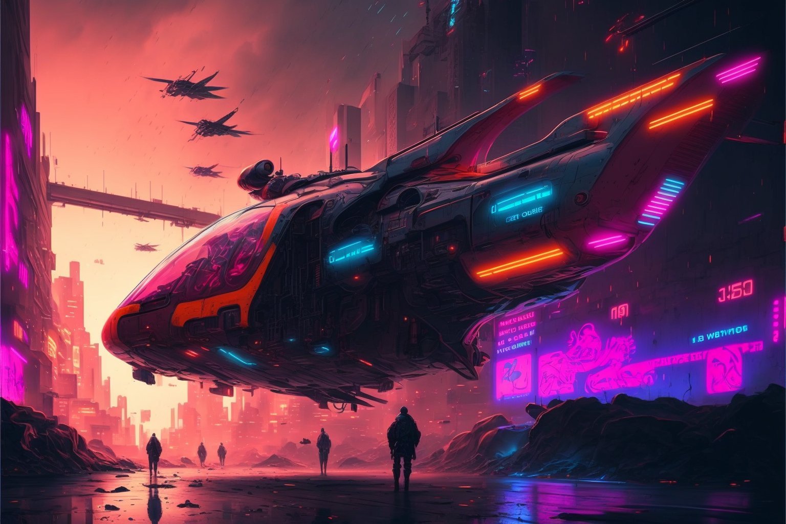 Futuristic Cyberpunk Megacity