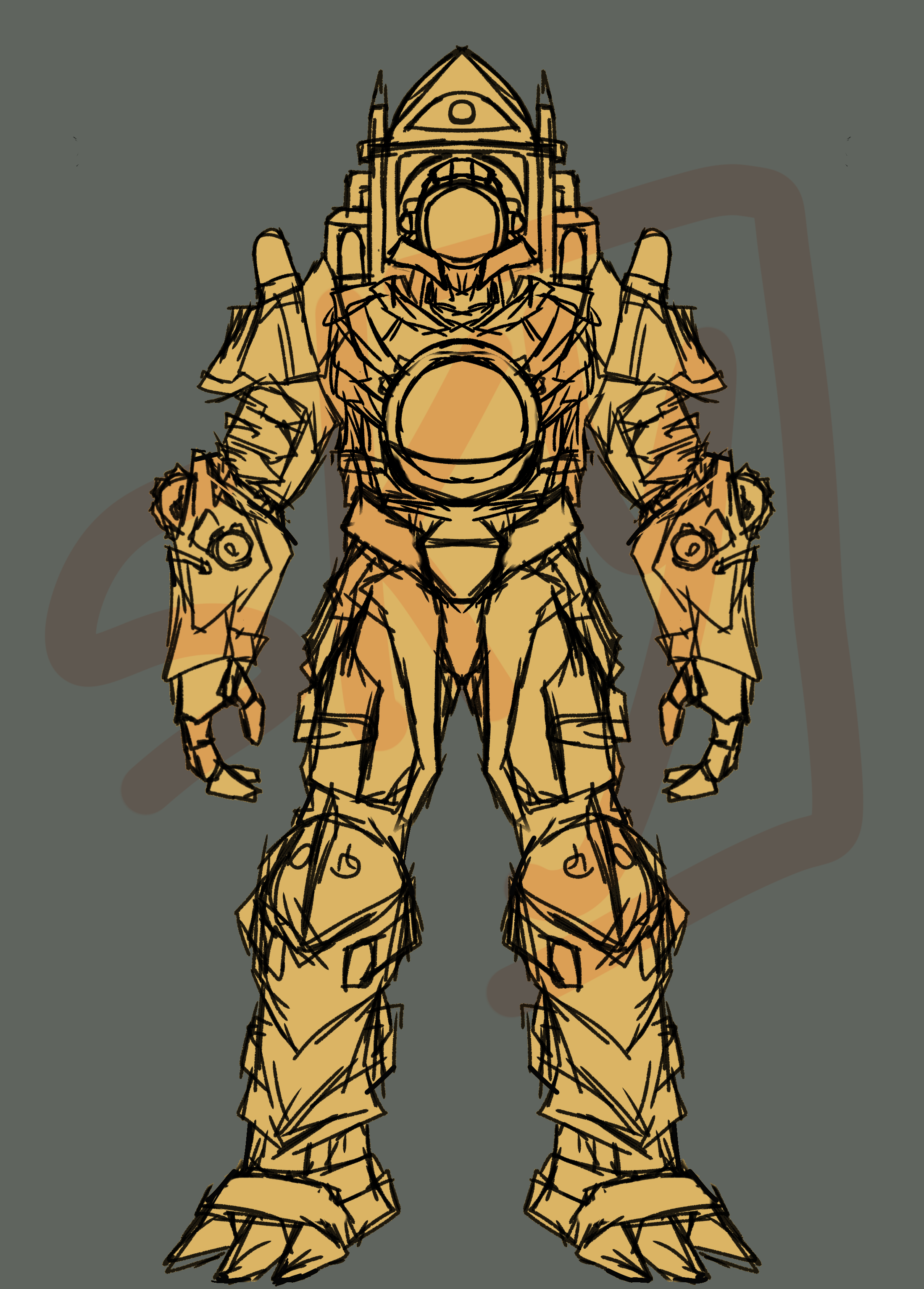 Clock Titan Fanart. Ilustración de samurai, Animacion de minecraft, Dibujos