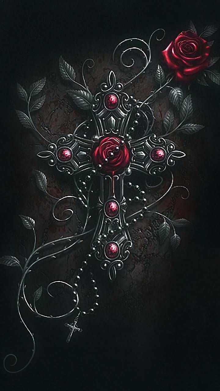 Download Dark cross Wallpaper by Friend69 now. Browse millions of popular cross Wallpaper and R. Cross wallpaper, Rose wallpaper, Cross art