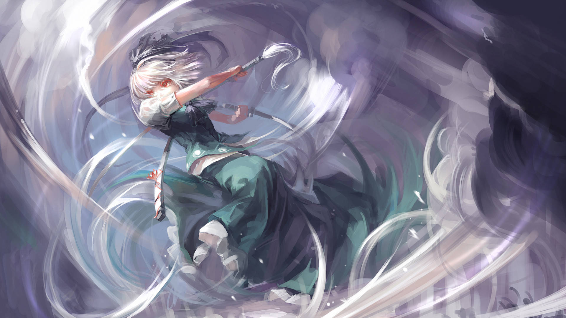 Download Touhou Konpaku Youmu Mid Battle Wallpaper