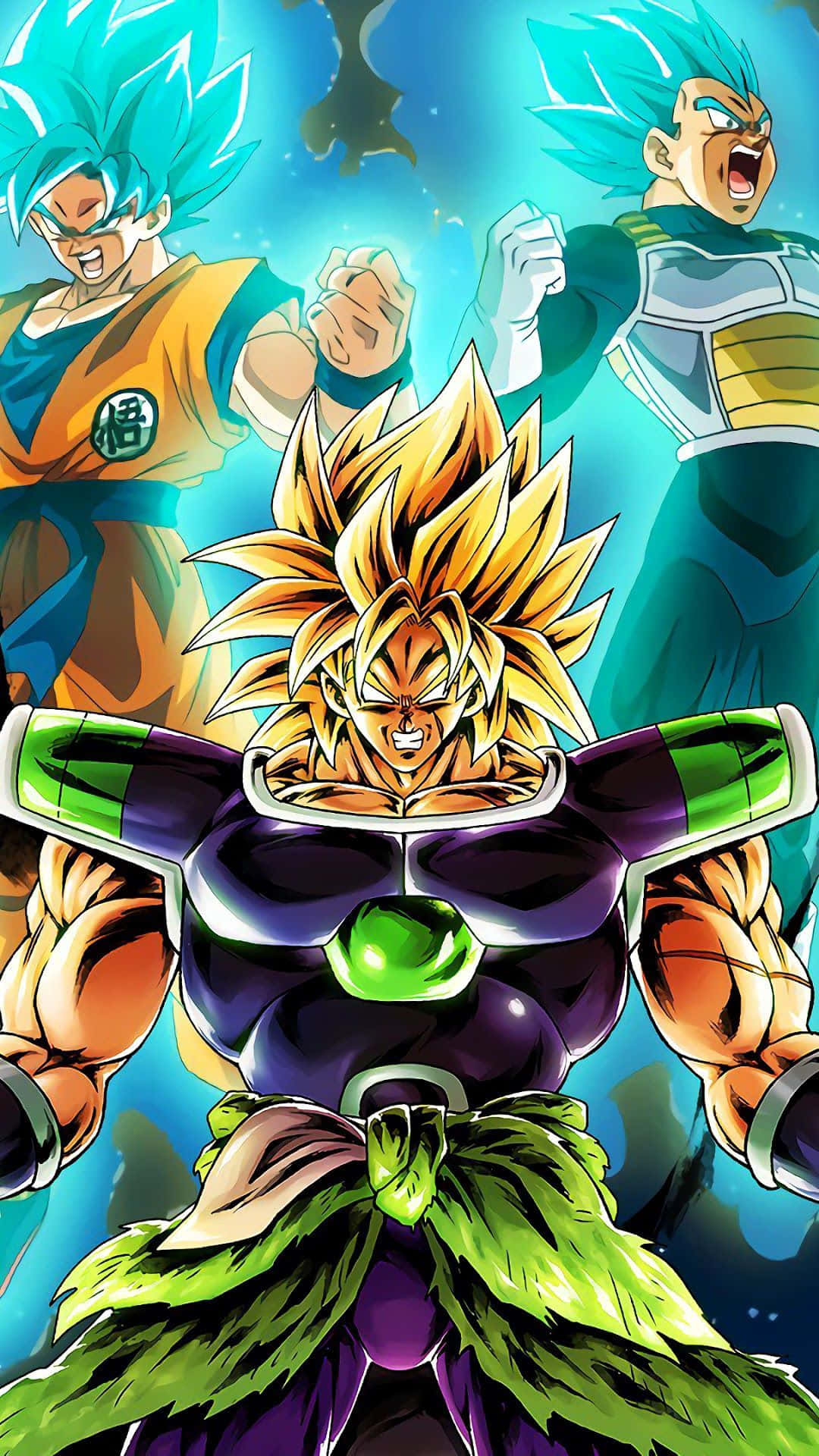 Download Broly iPhone With Goku And Vegeta Wallpaper