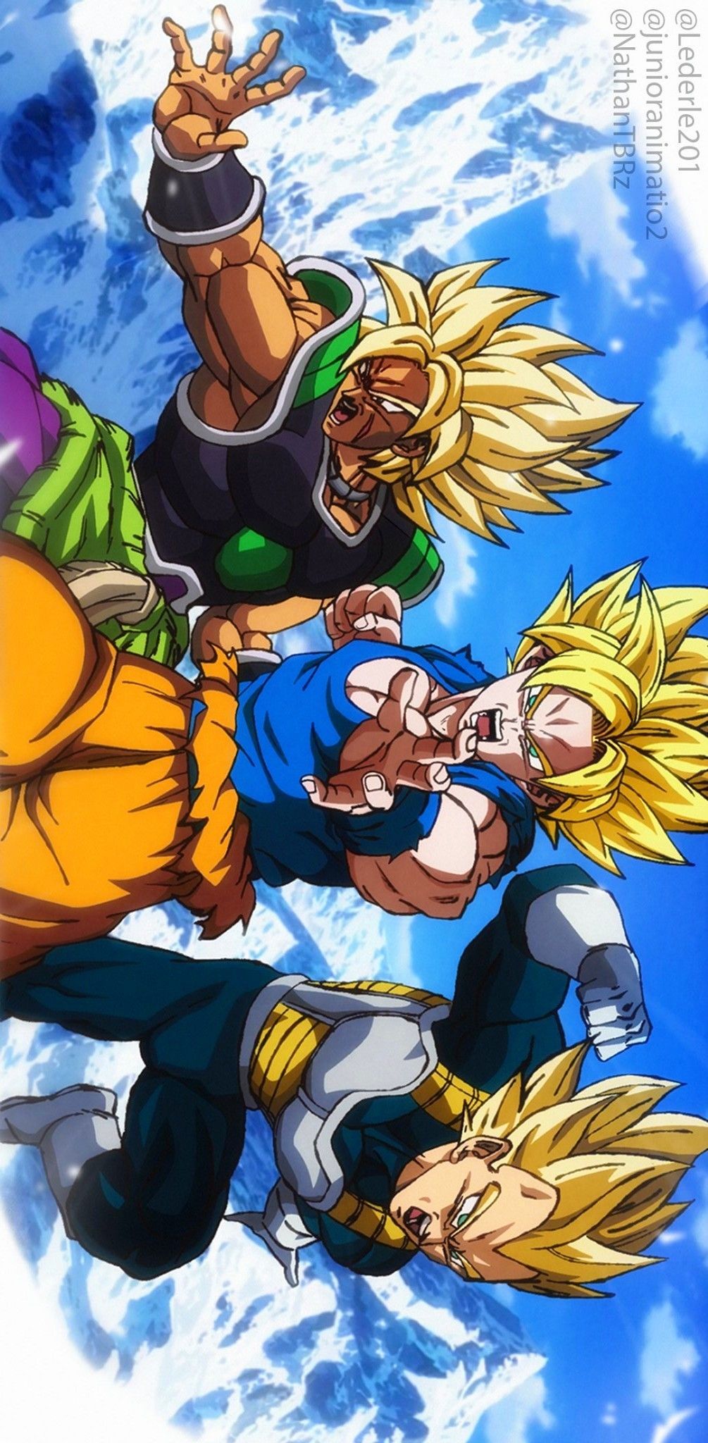 Goku, Vegeta, Broly. Dragon ball super artwork, Dragon ball super manga, Dragon ball super goku