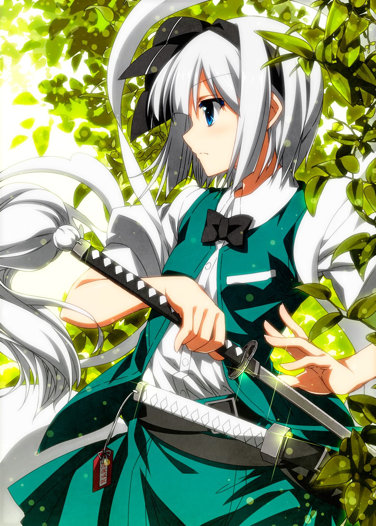 Videogame: Touhou Character: Konpaku Youmu. Anime, Anime art girl, Anime art