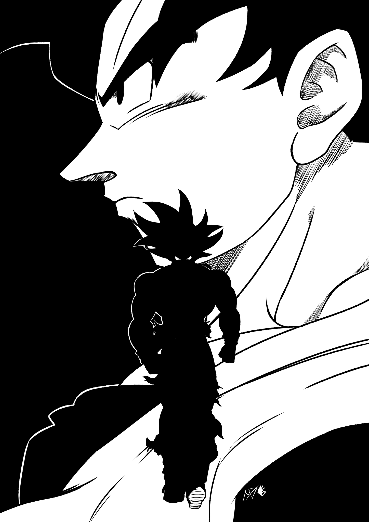 Saw a poster from another anime so I wanted to draw Goku the same way