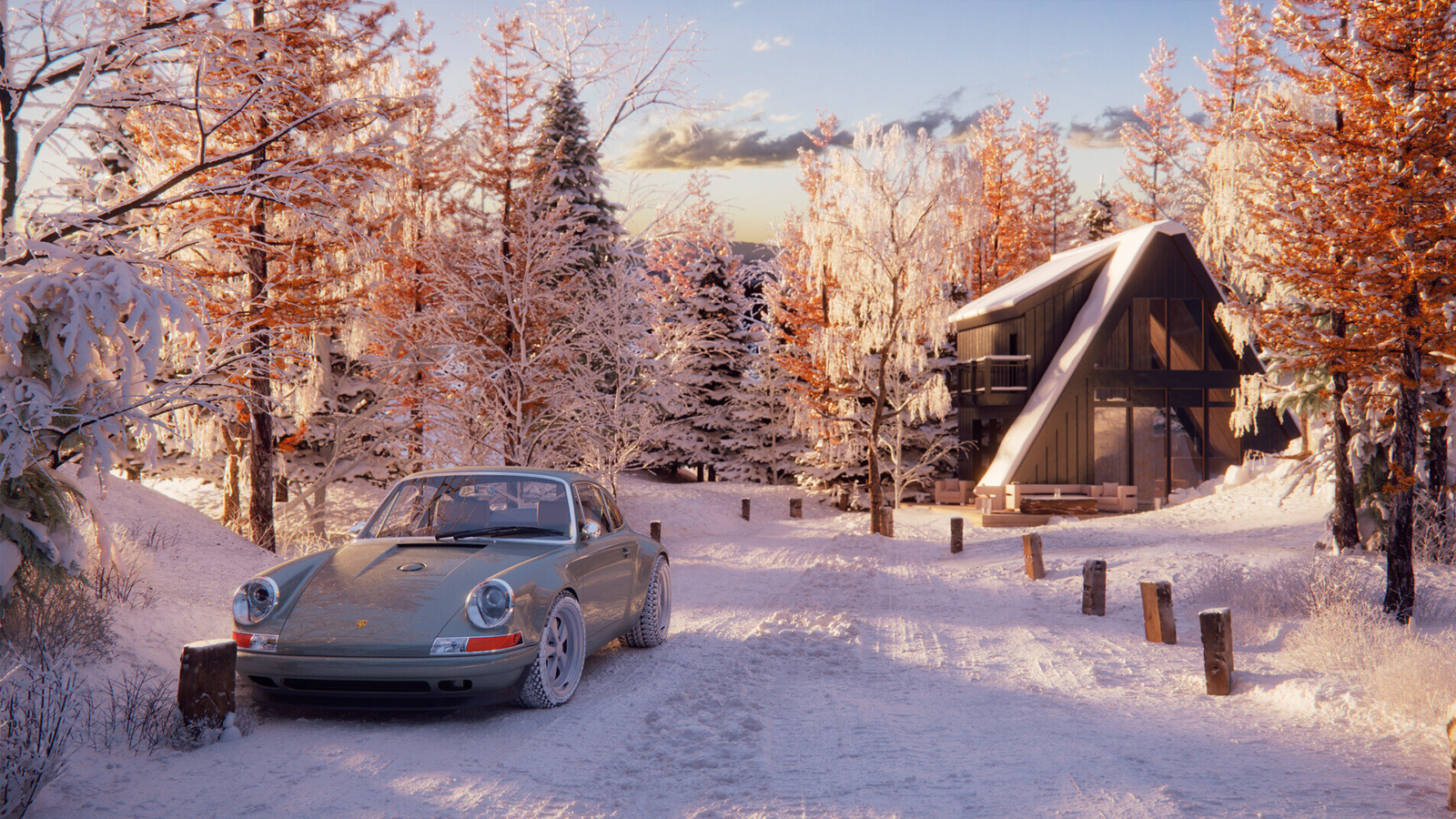 Delightful Porsche Wallpaper For The Snowy Season