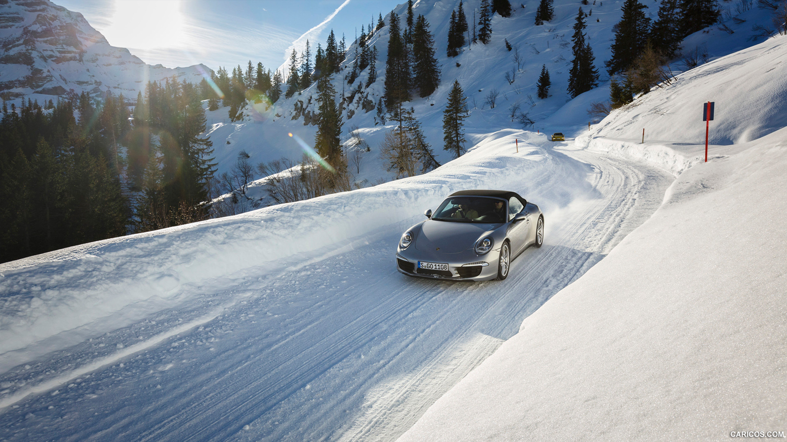 Delightful Porsche Wallpaper For The Snowy Season