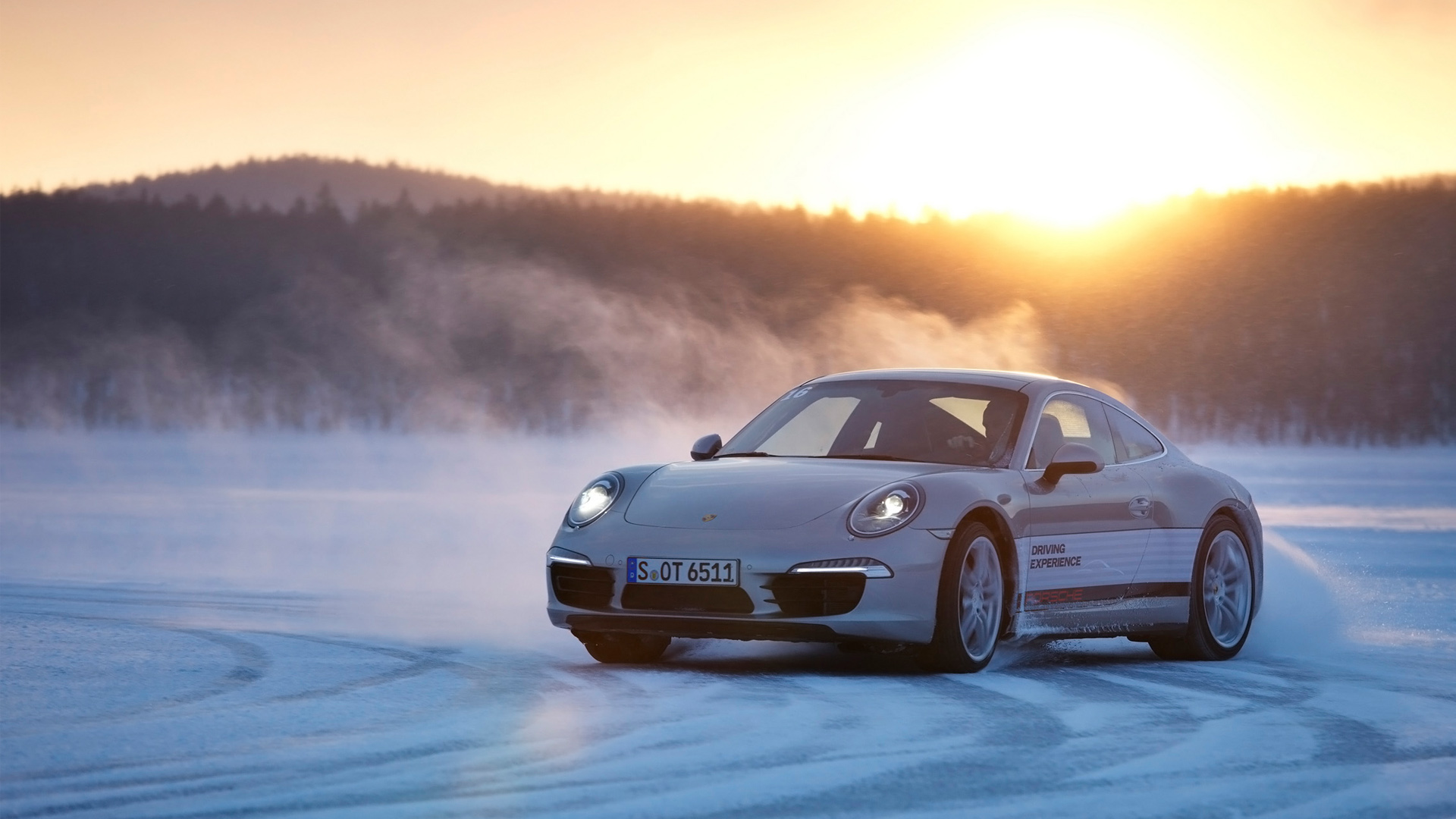 Porsche 911 in Snow Wallpaper Car Wallpaper