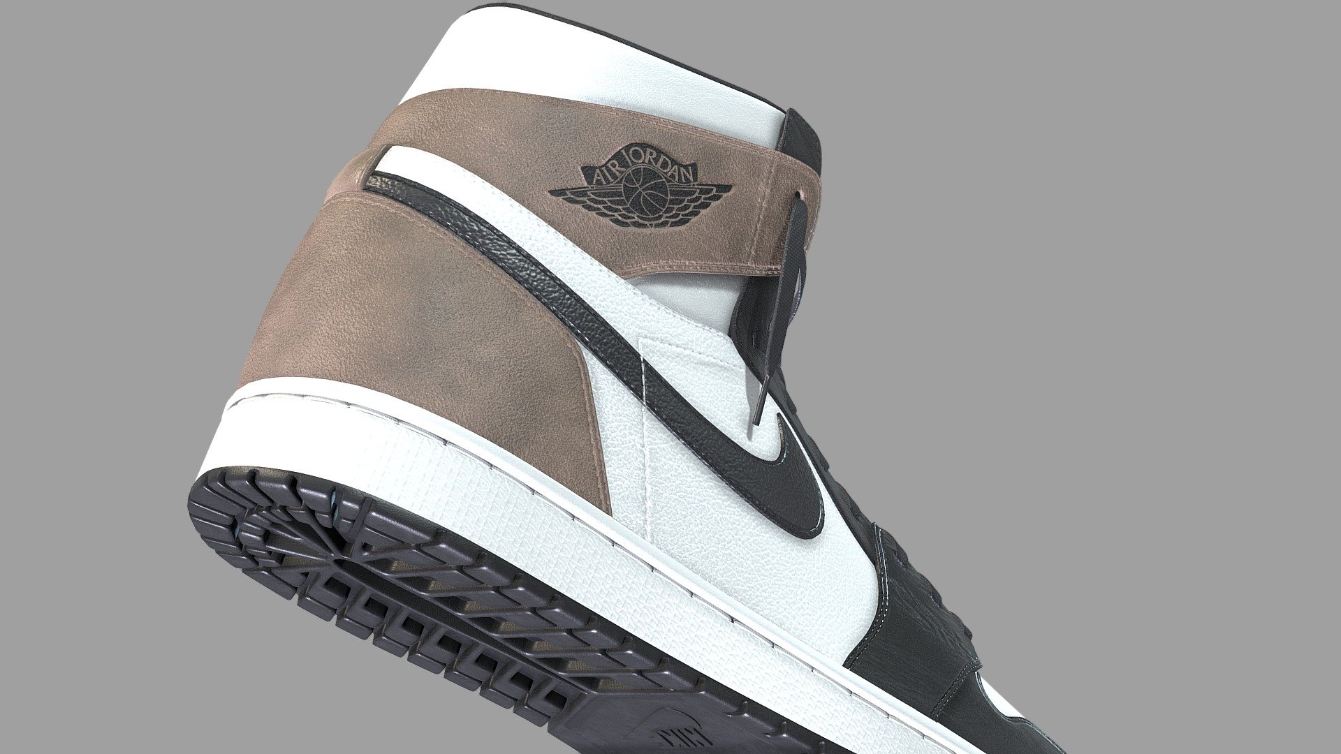 Jordan 1 Retro High OG Mocha Royalty Free 3D Model By Joe Wall [232f109]