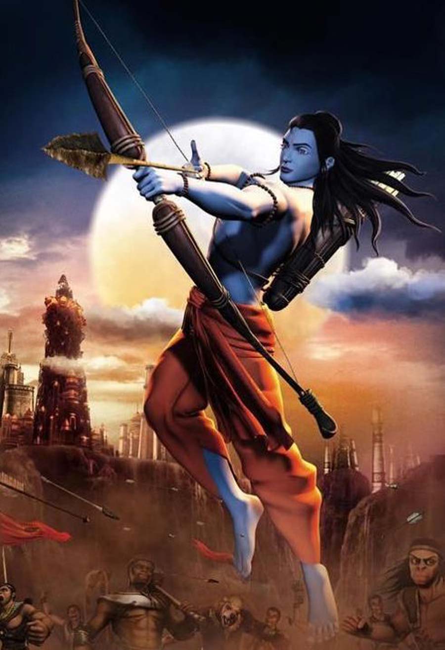Animated War Shri Ram Photo Full HD