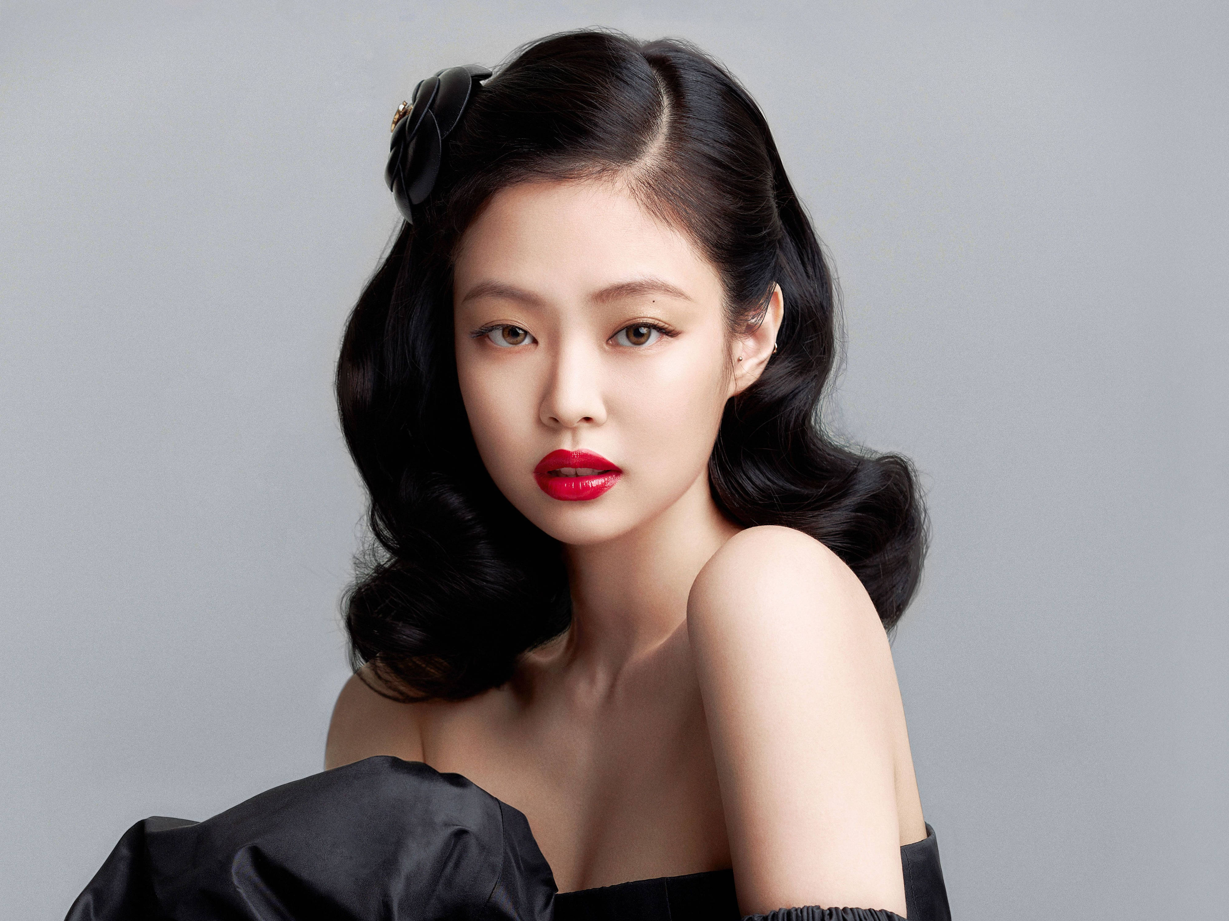 Download Red Lipped Jennie Kim