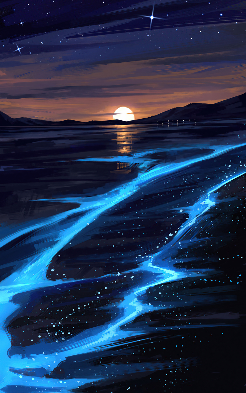 Infiniti Sunset Glowing Lake