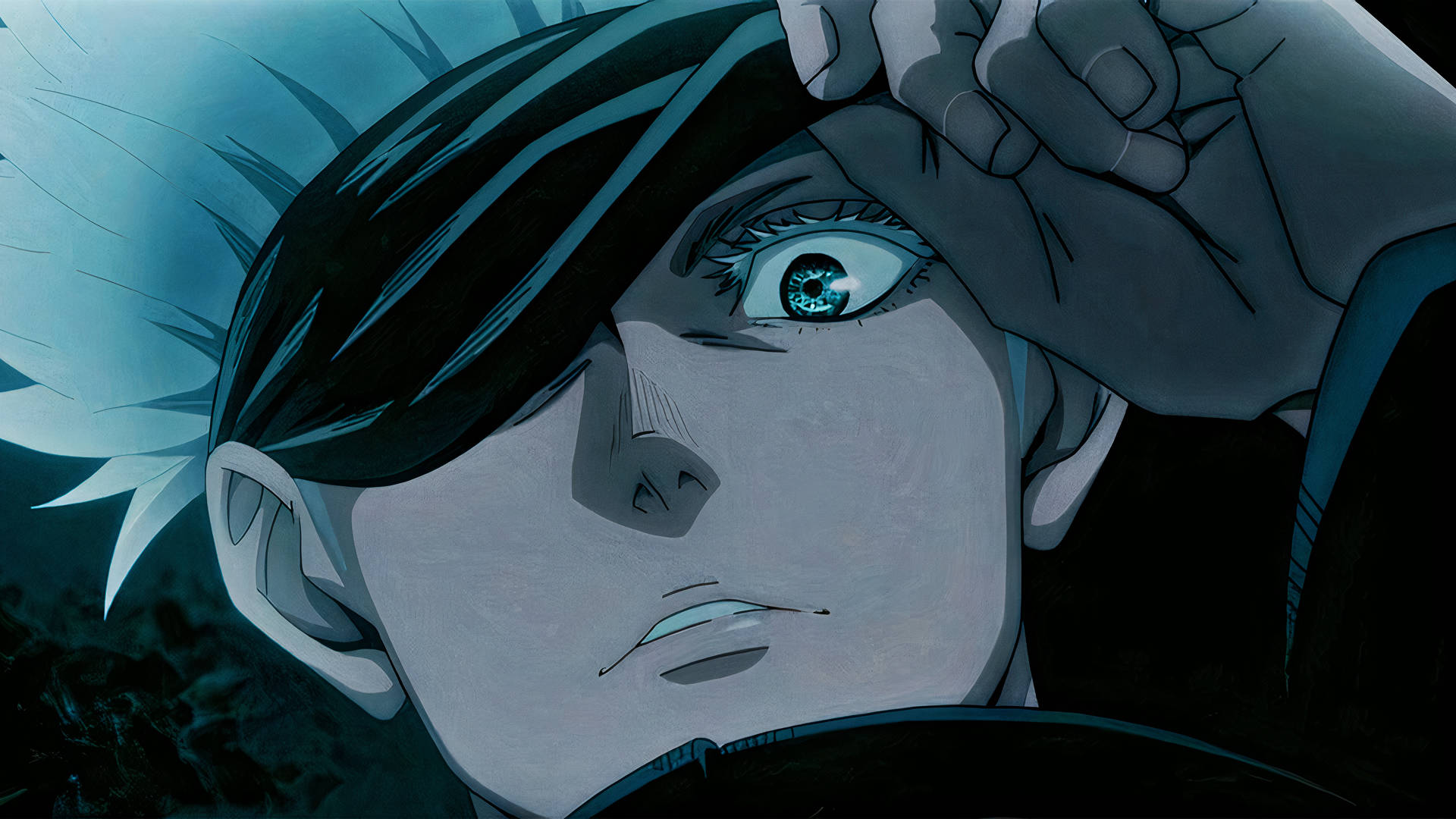 Download Peeking Gojo Satoru Wallpaper