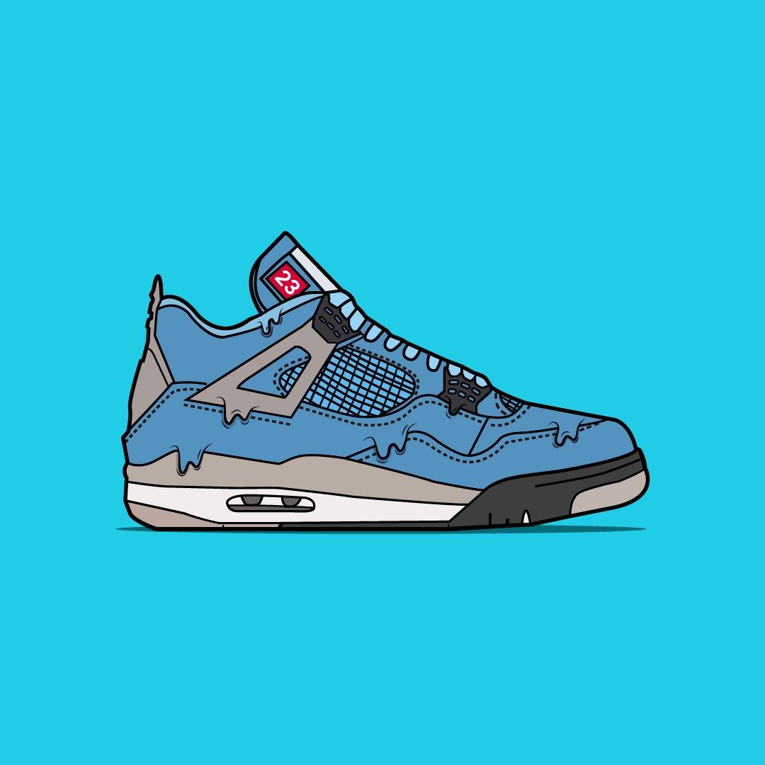 Jordan retro 4 x university blue