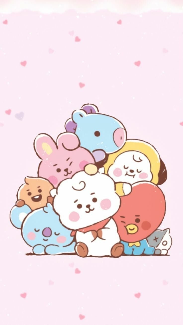 Cute bt21 characters Wallpaper