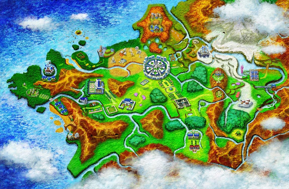 Kalos Region Map & Art