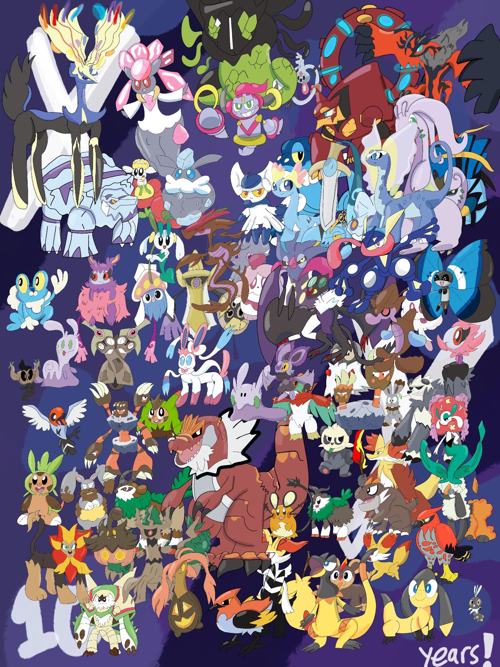 Kalos Pokémon for X Y 10th Anniversary