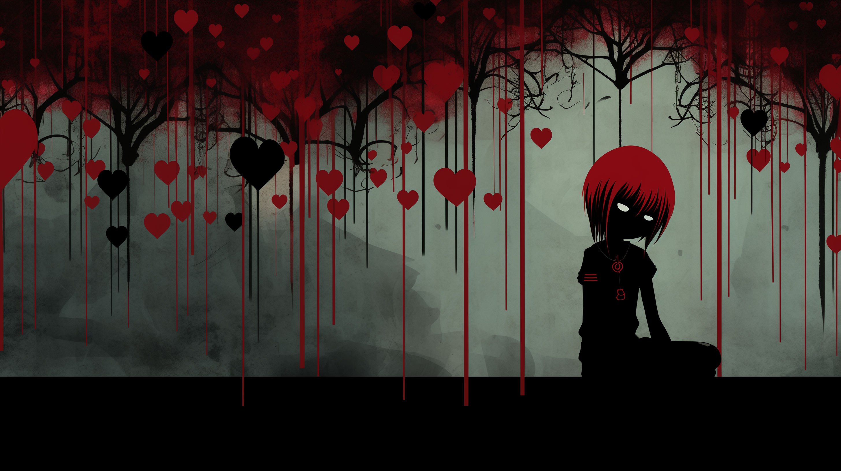 Emo Aesthetic Heart Drip HD Wallpaper