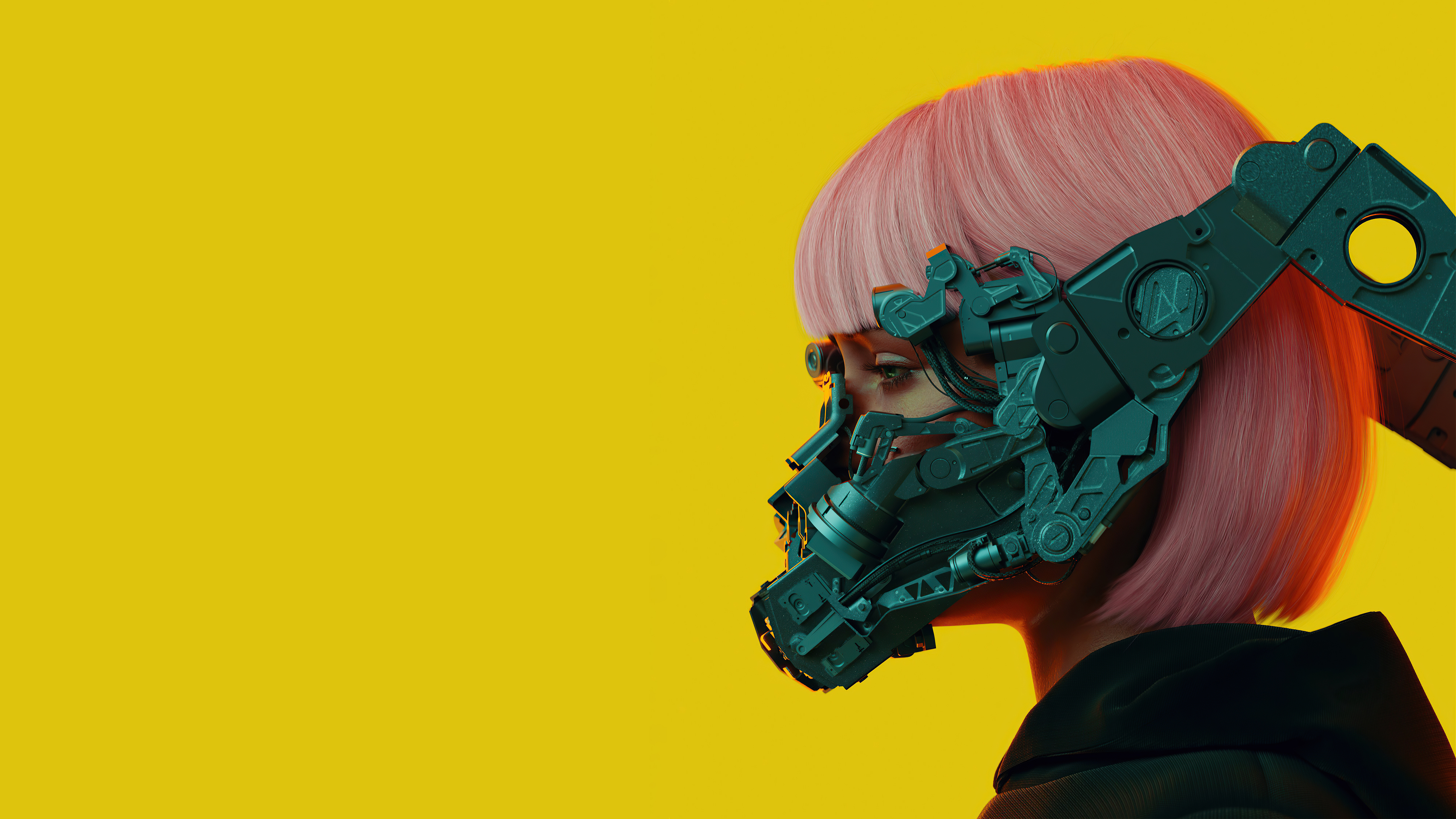 Mecha Girl Wallpaper 4K, Cyberpunk girl, 3D