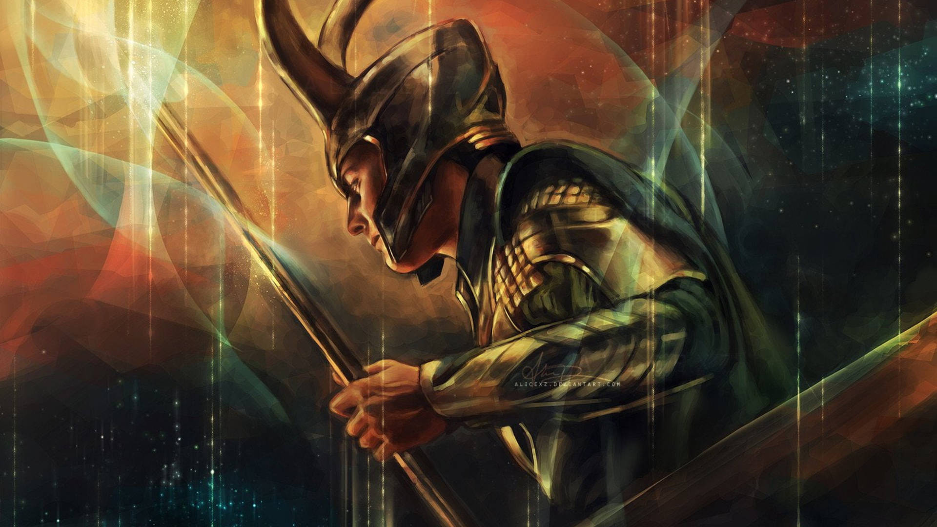 Download Loki Digital Fan Art Wallpaper