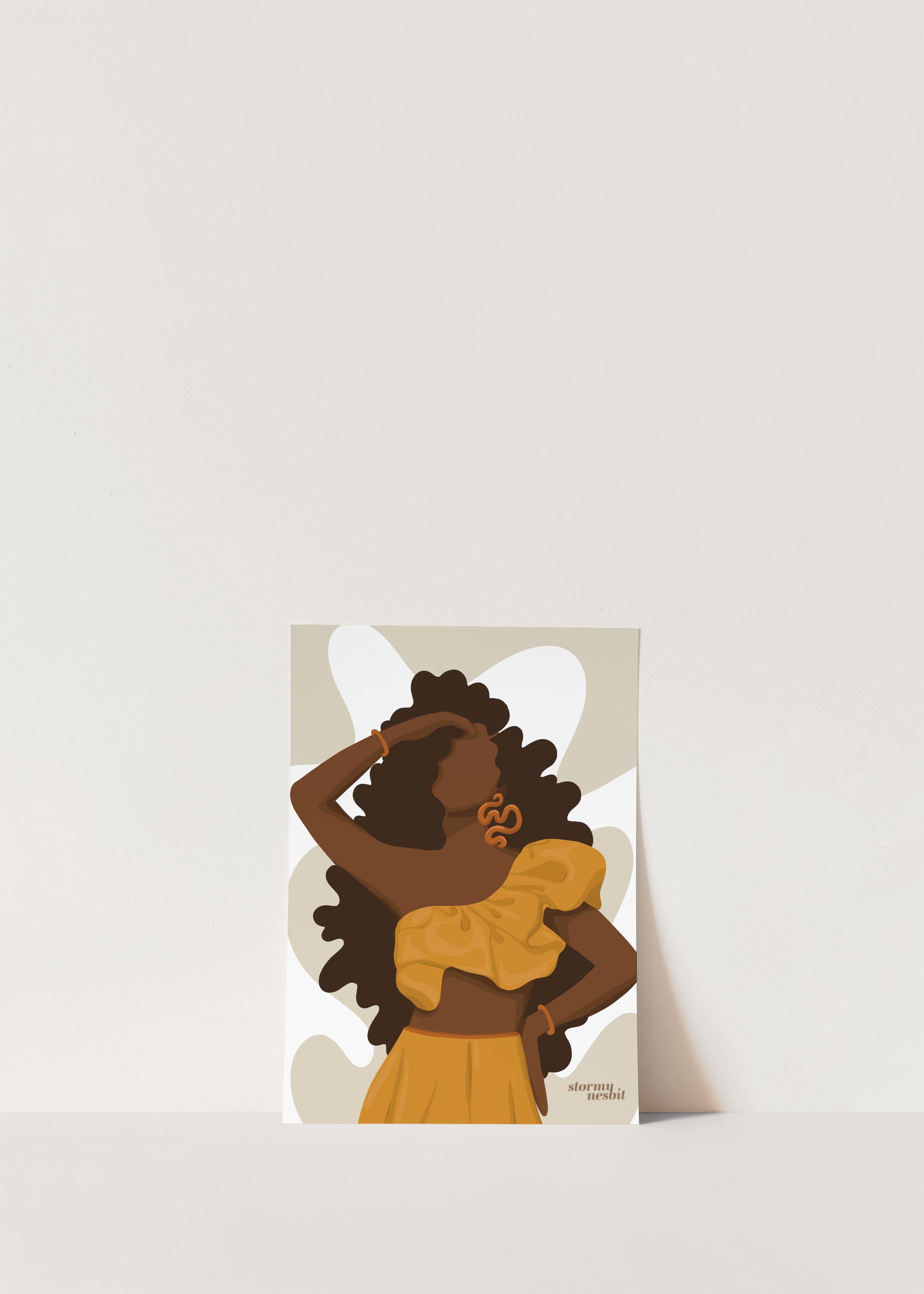 Golden Girl. Black Girl Golden Hour Print