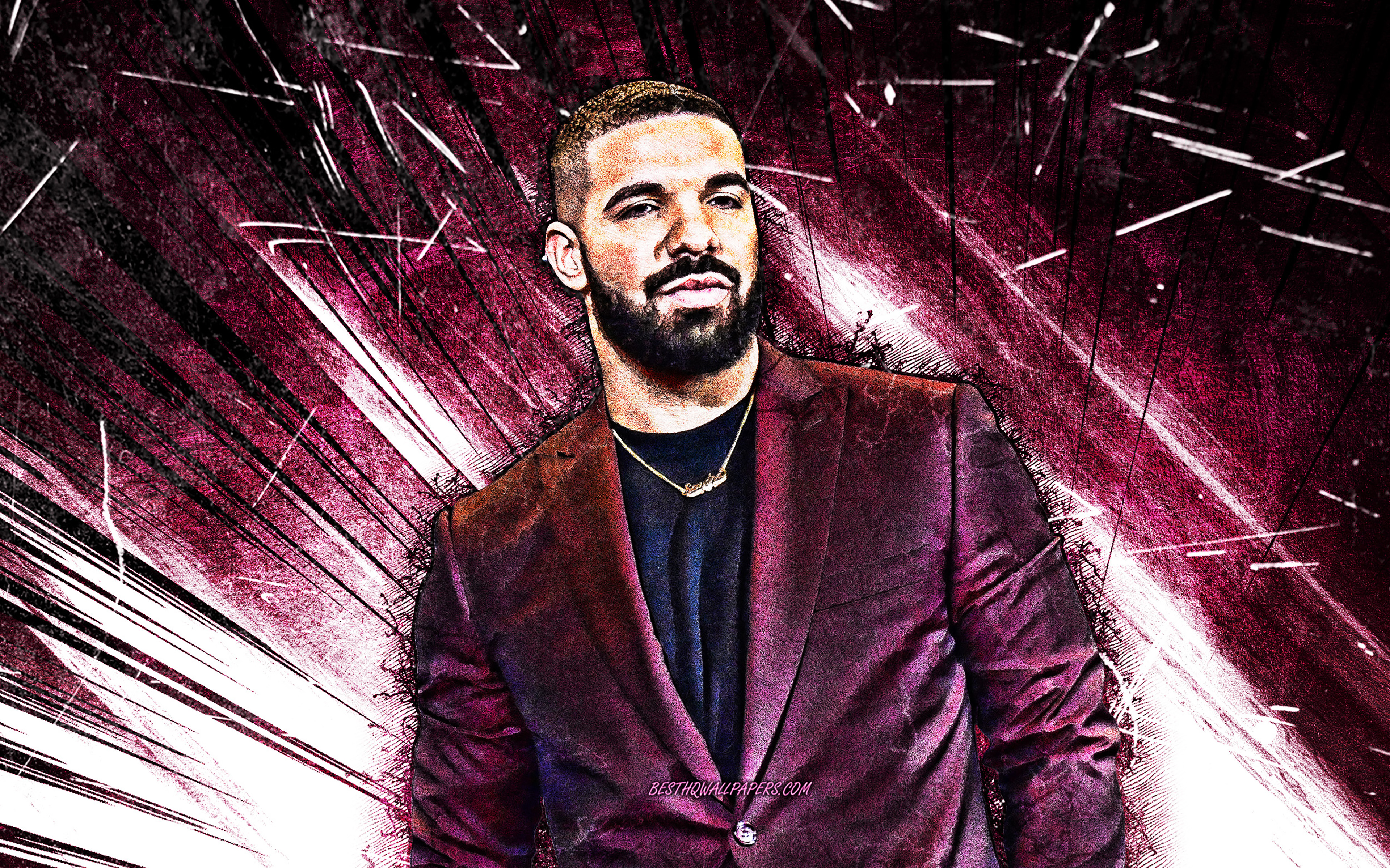Download wallpaper 4k, Drake, grunge