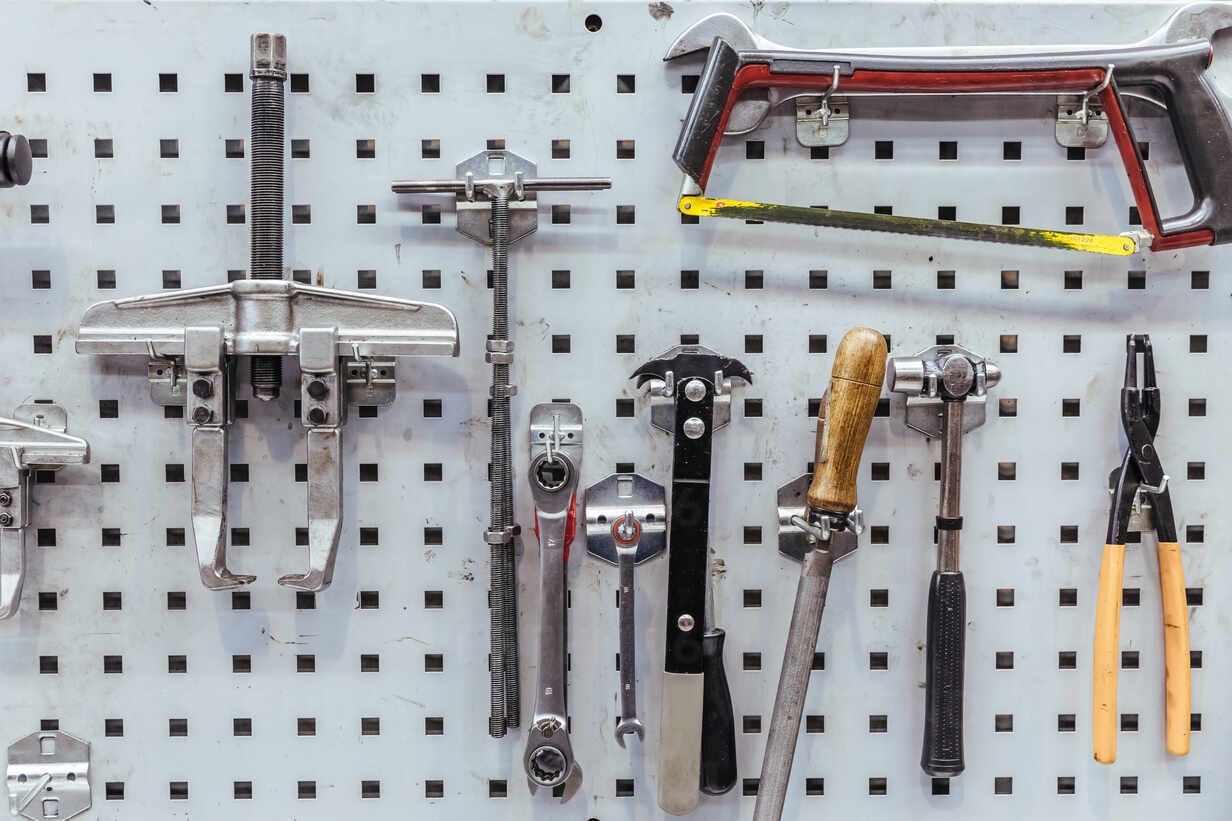 Tools of a mechanical workshop