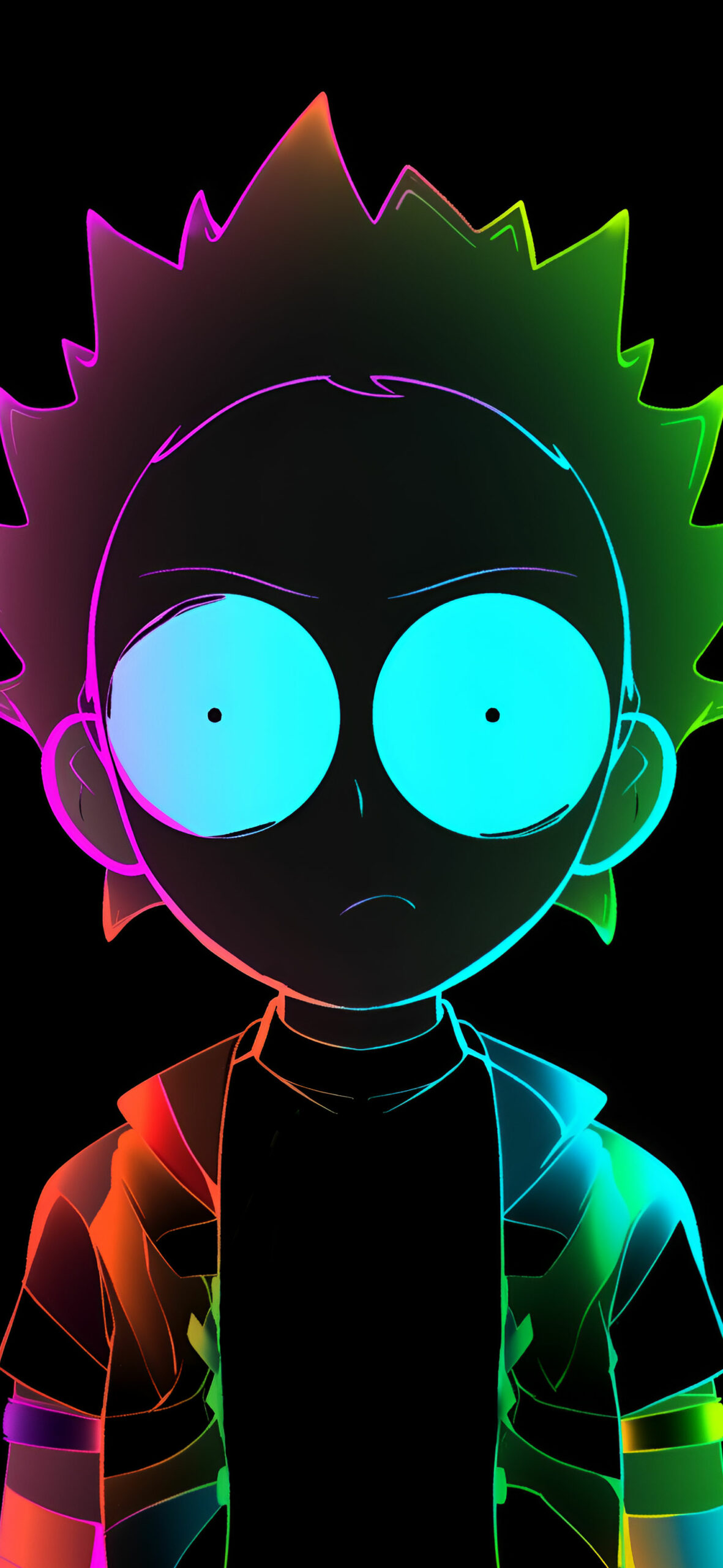 Zany Morty Smith Neon Wallpaper