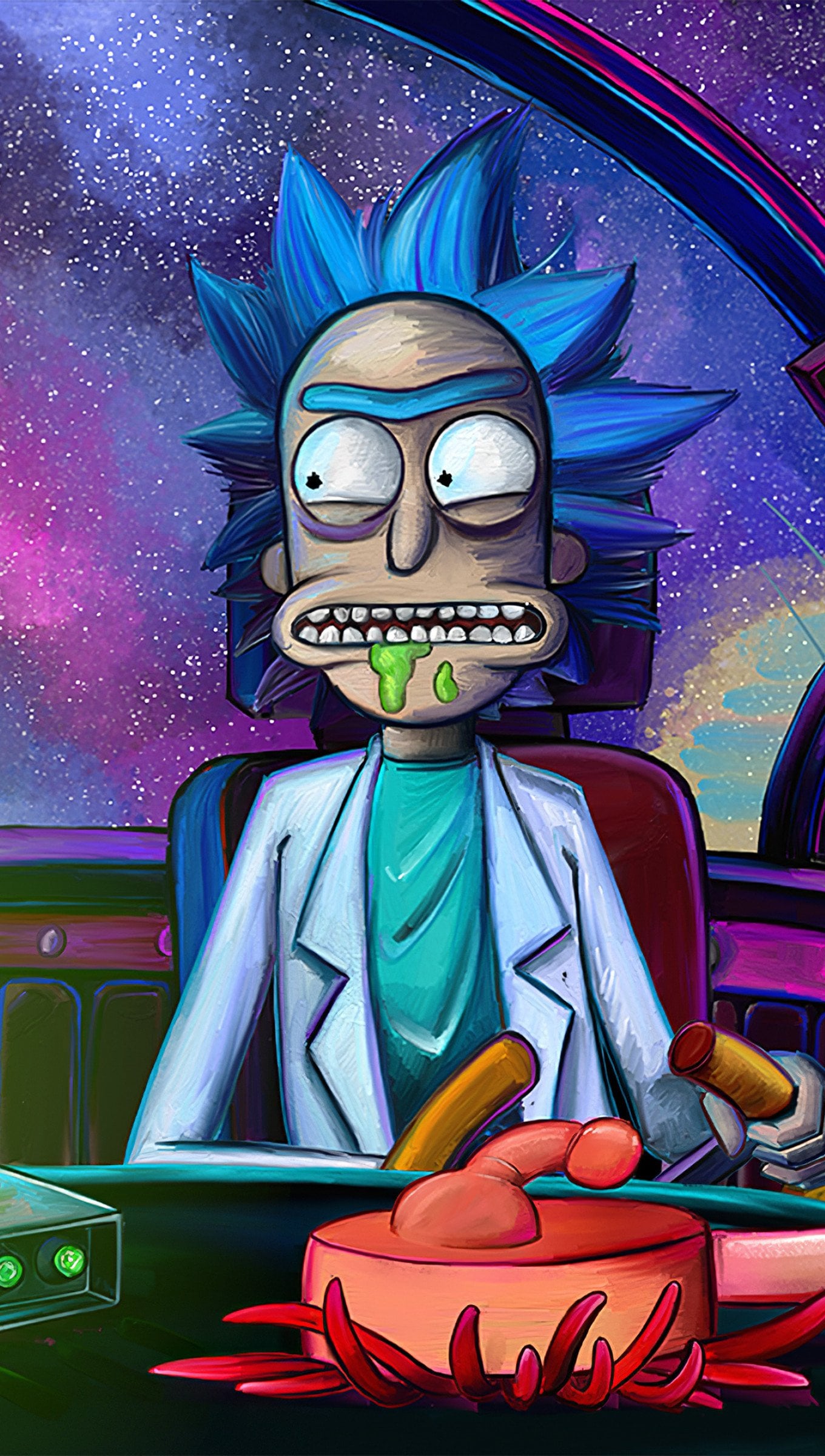 Rick and Morty in ship 4k Wallpaper, r