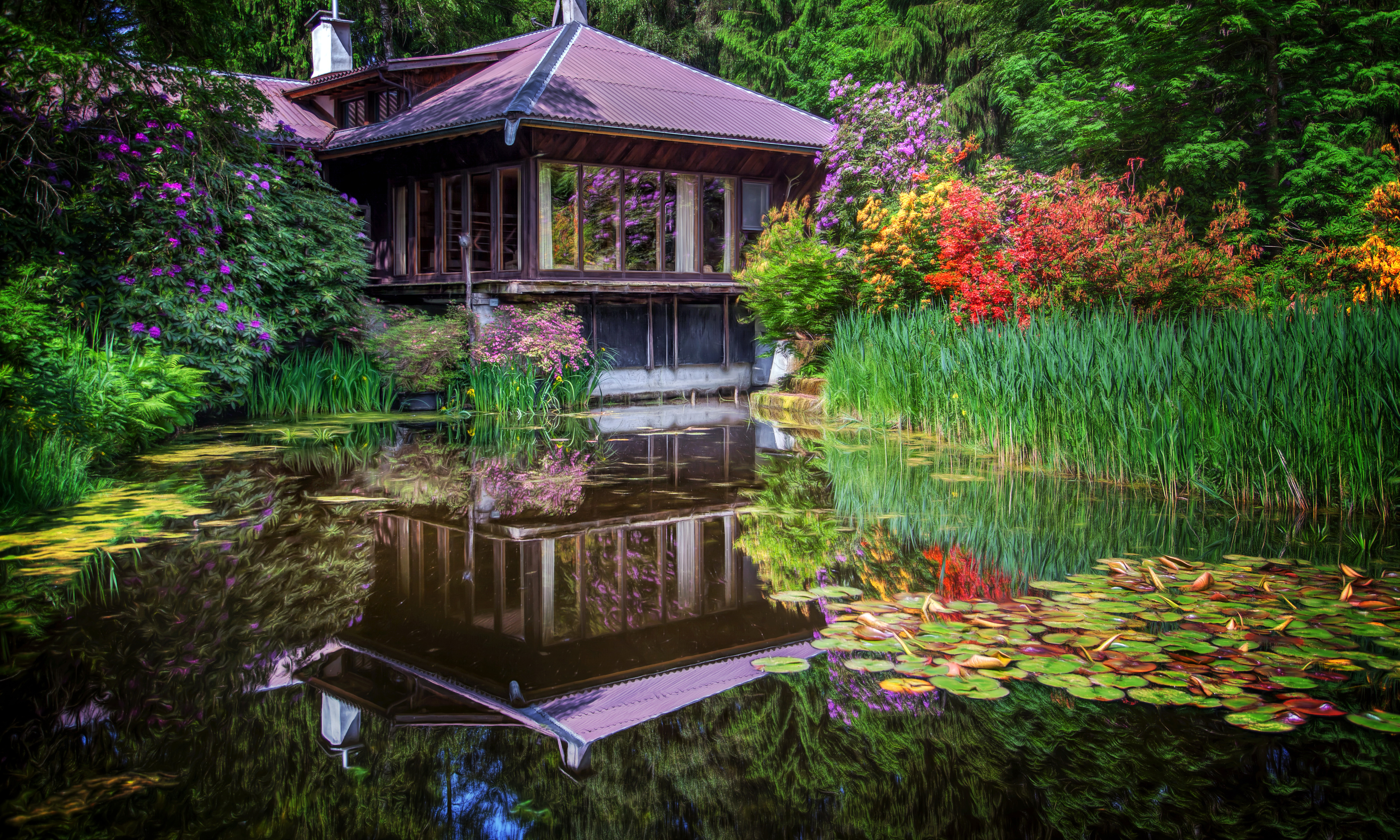 Made Japanese Garden 4k Ultra HD Wallpaper