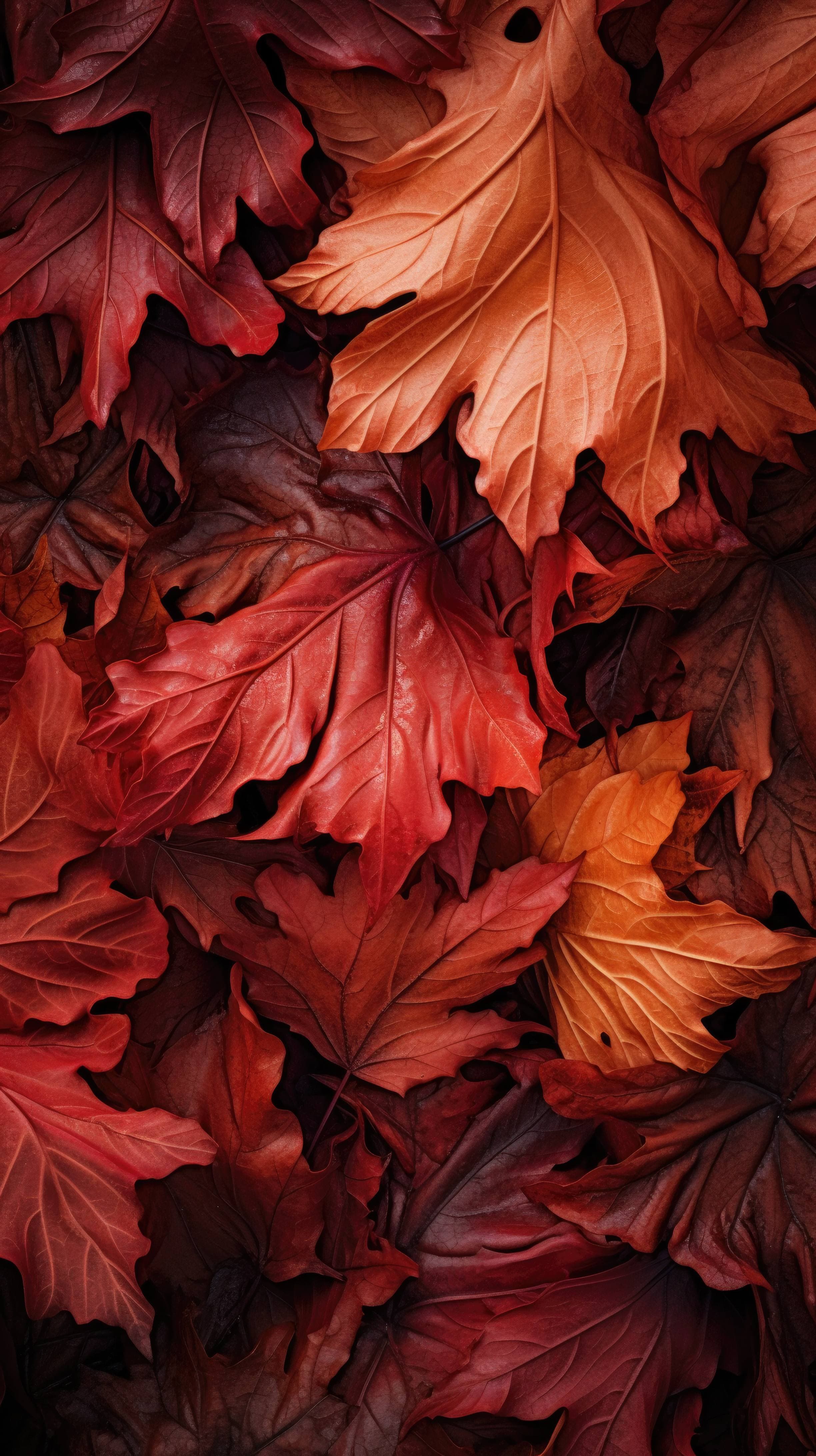 organized chaos of a pile of autumn leaves