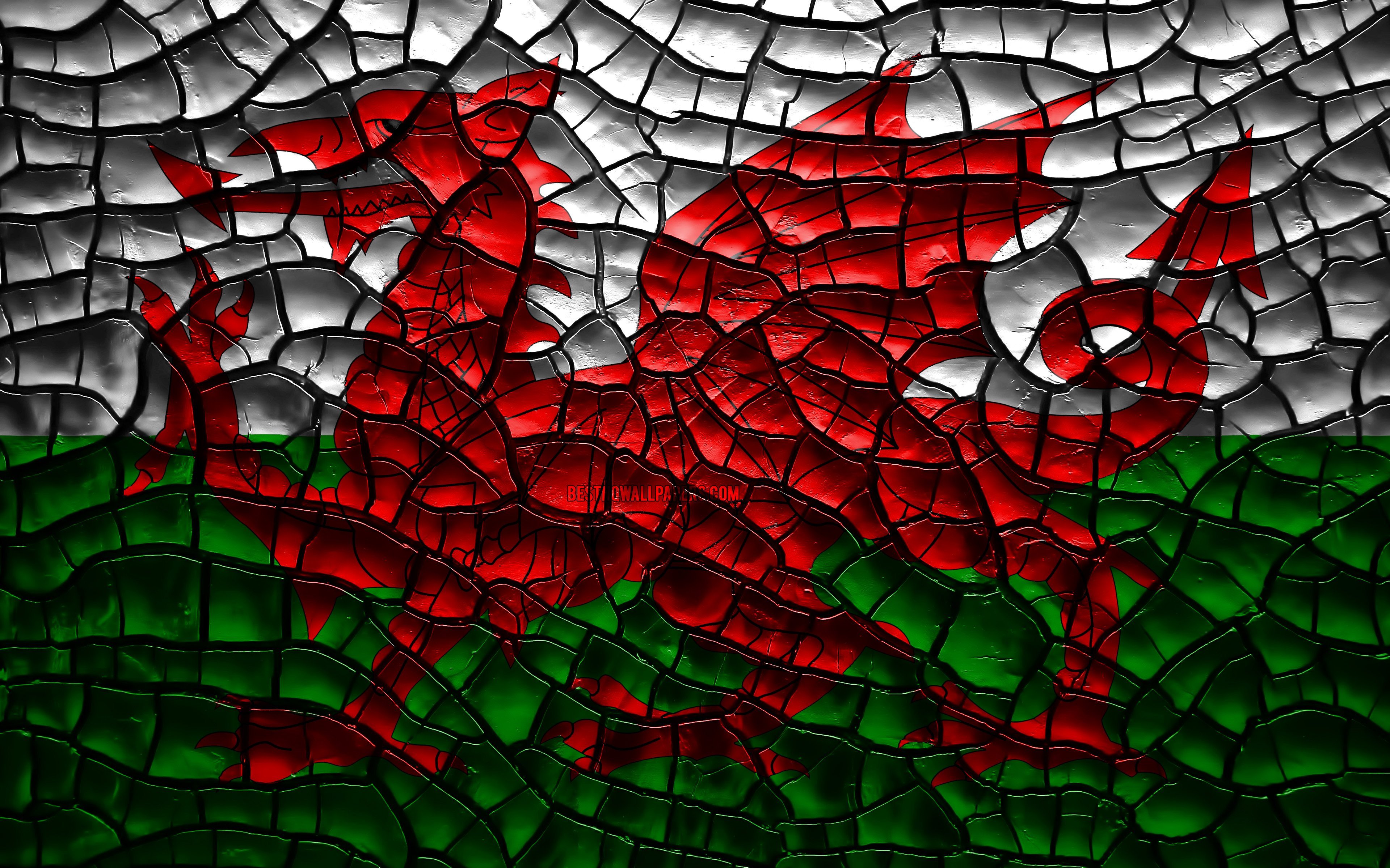 national symbols, Wales 3D flag