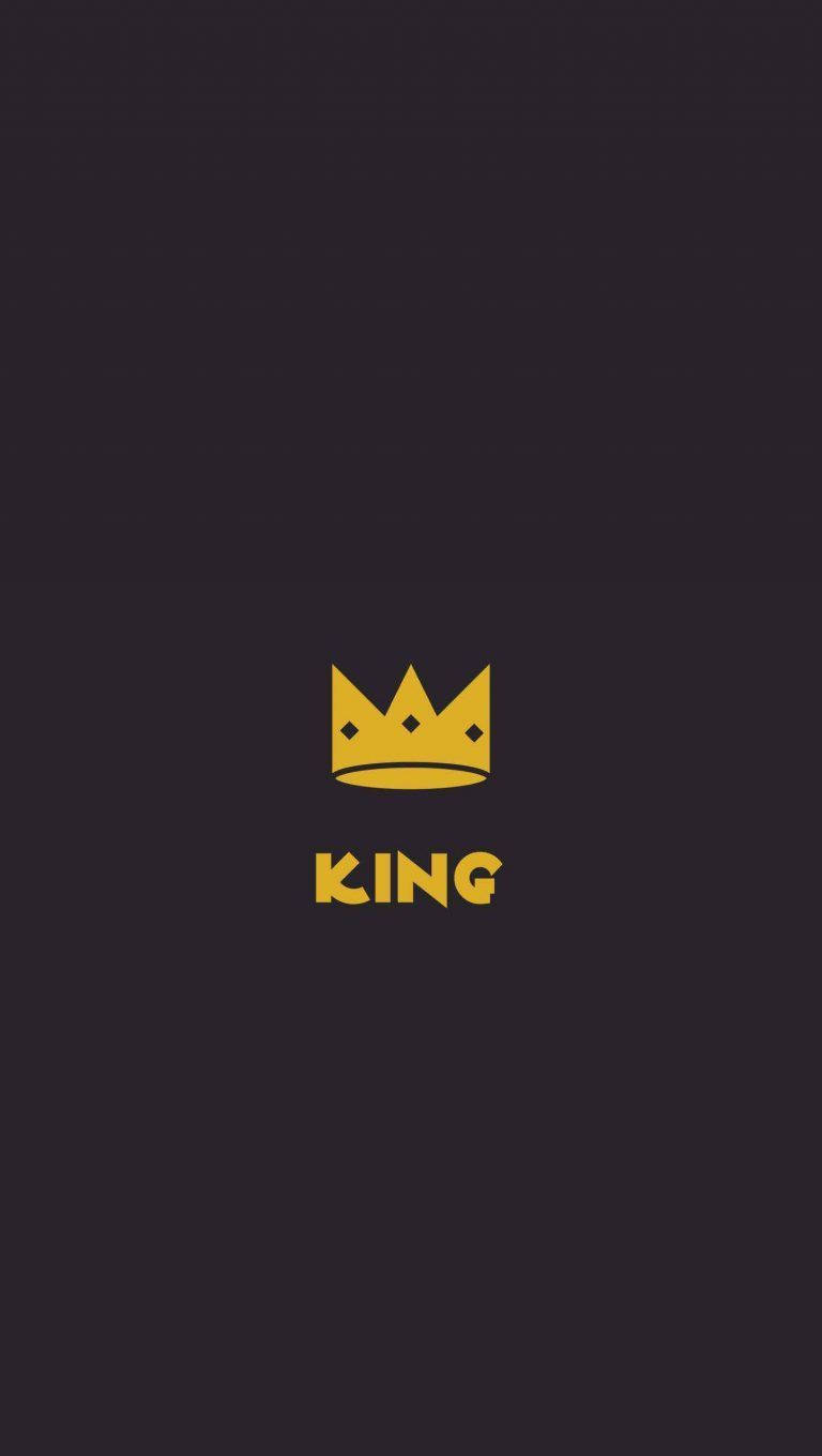 Minimalist Crown King iPhone Wallpaper
