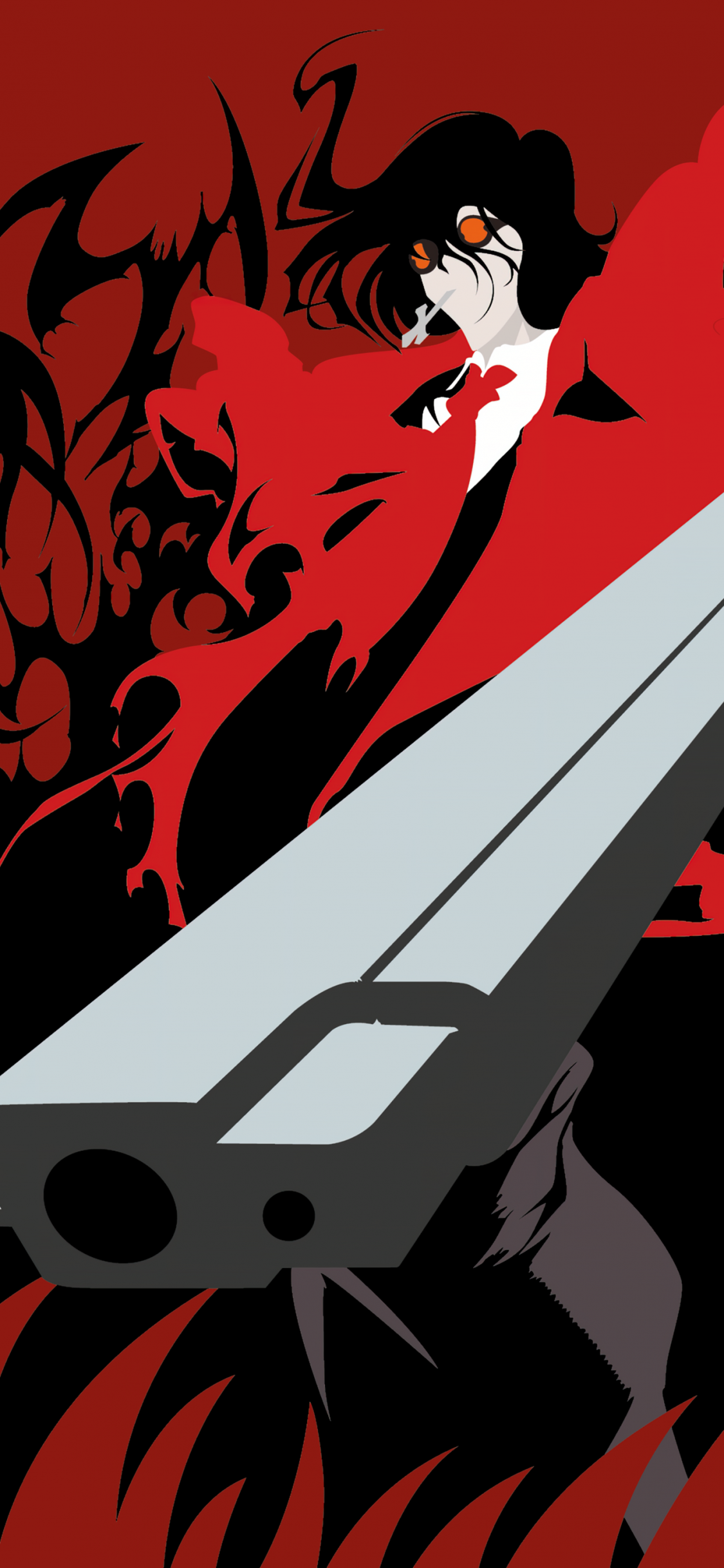 Hellsing Wallpaper 4K, Alucard, Minimalist