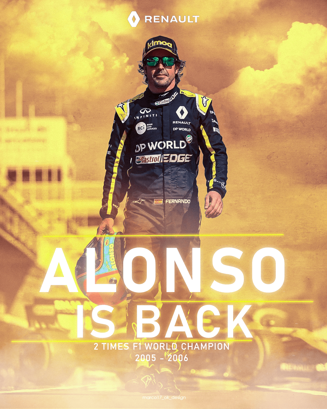 Fernando Alonso Renault Artwork