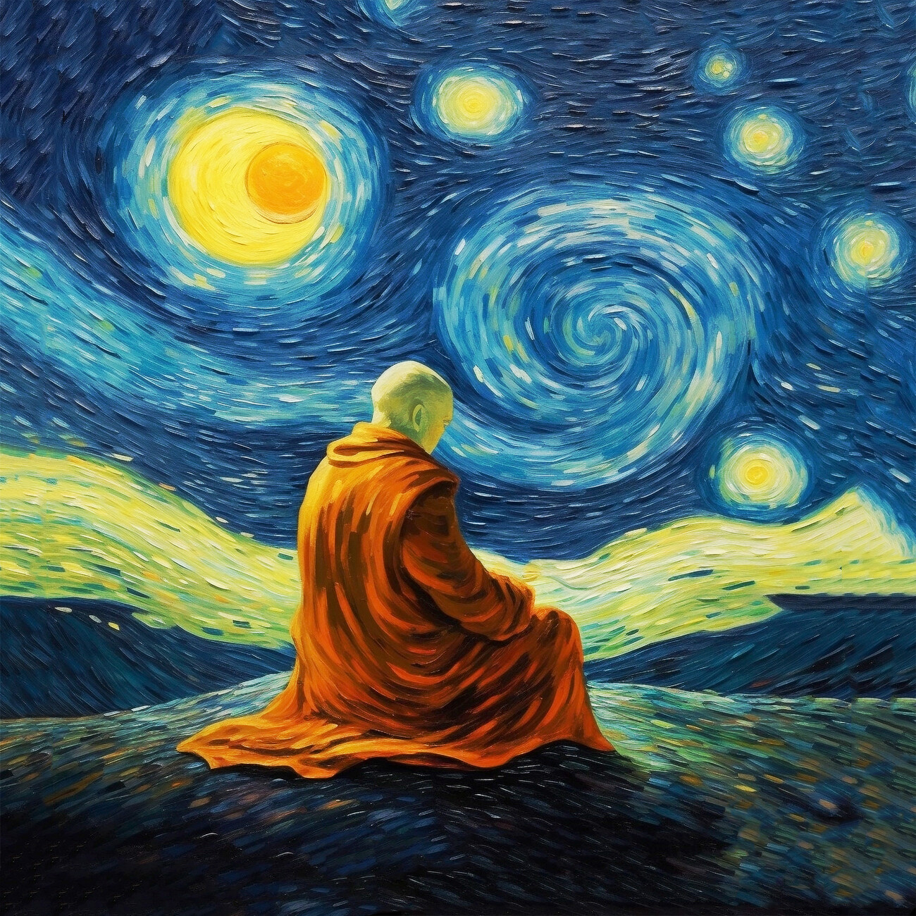 Yoga & meditation, Van gogh paintings