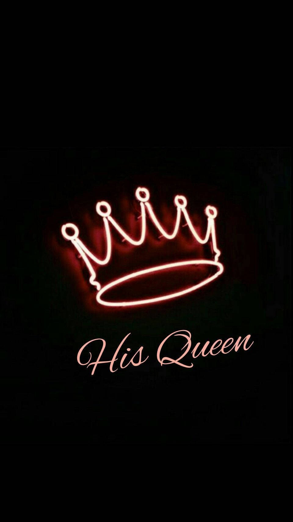 Download Neon Crown Black Queen Phone Background Wallpaper