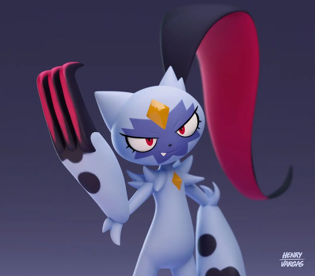 Sneasler 3D render. Pokémon Legends