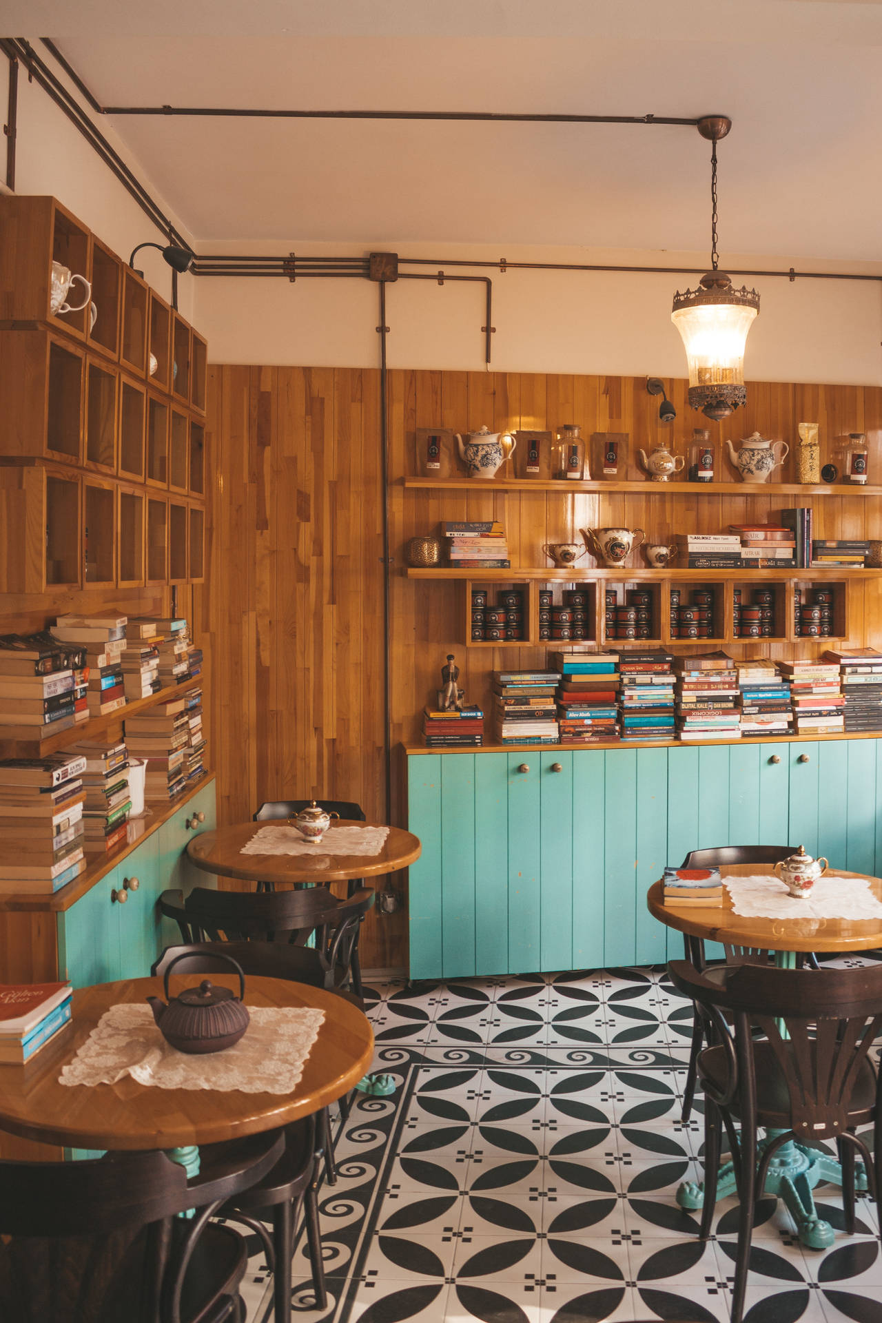 Download Cozy Coffee Shop Wallpaper