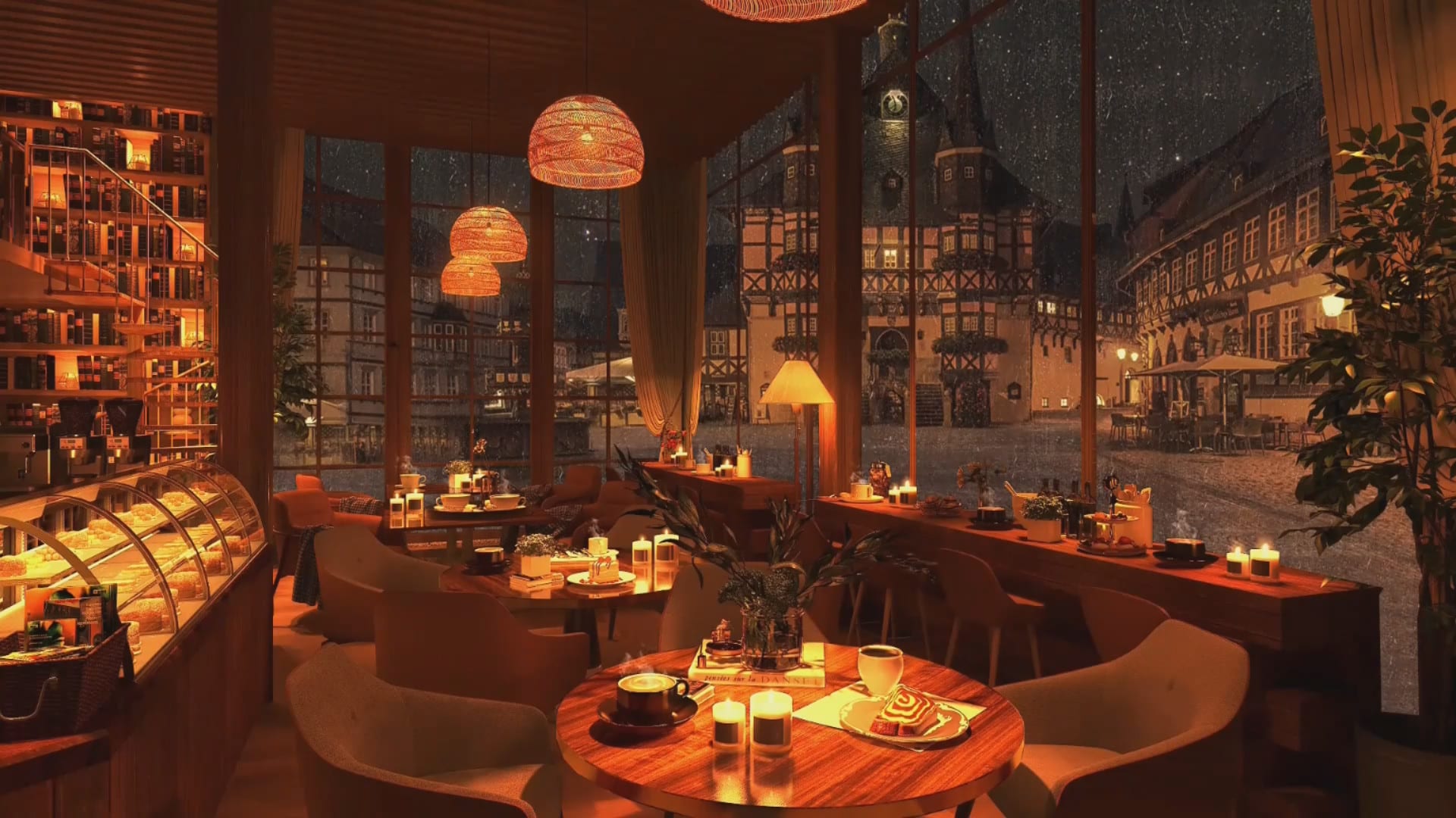 Create coffee shop jazz music cozy