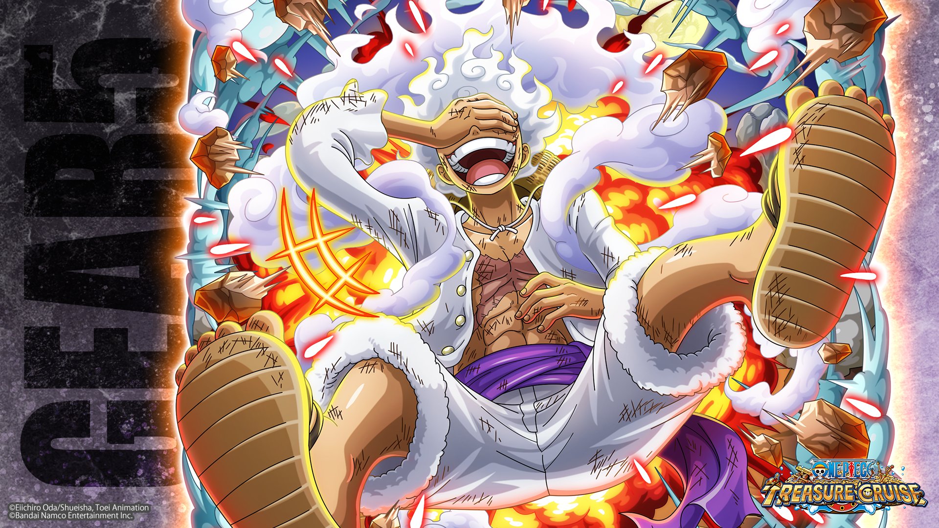 ONE PIECE Treasure Cruise's celebrate the arrival of GEAR5 with a new wallpaper for your PC and smartphone, enjoy