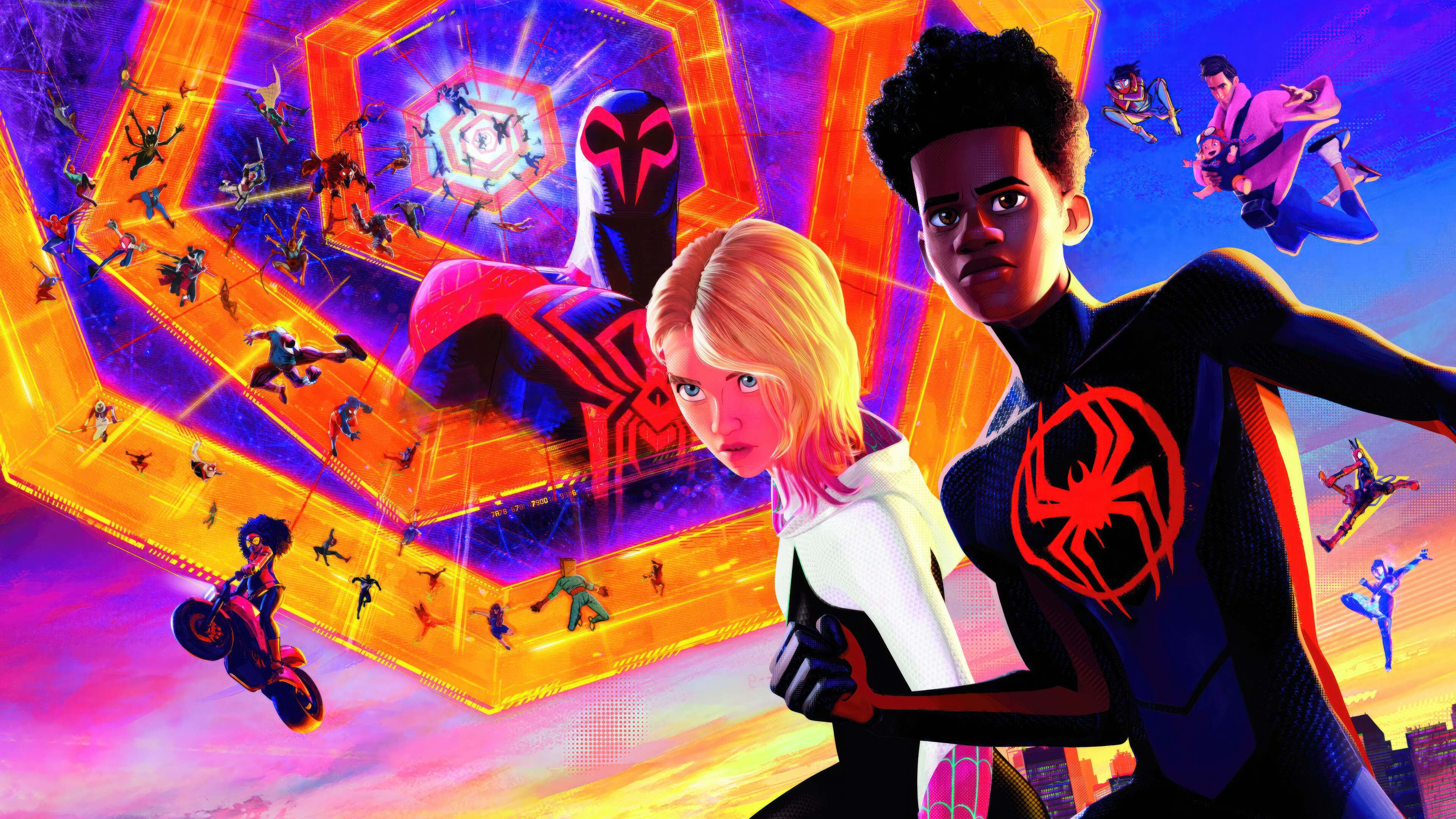 Miles Morales Spider Gwen 4K Wallpaper
