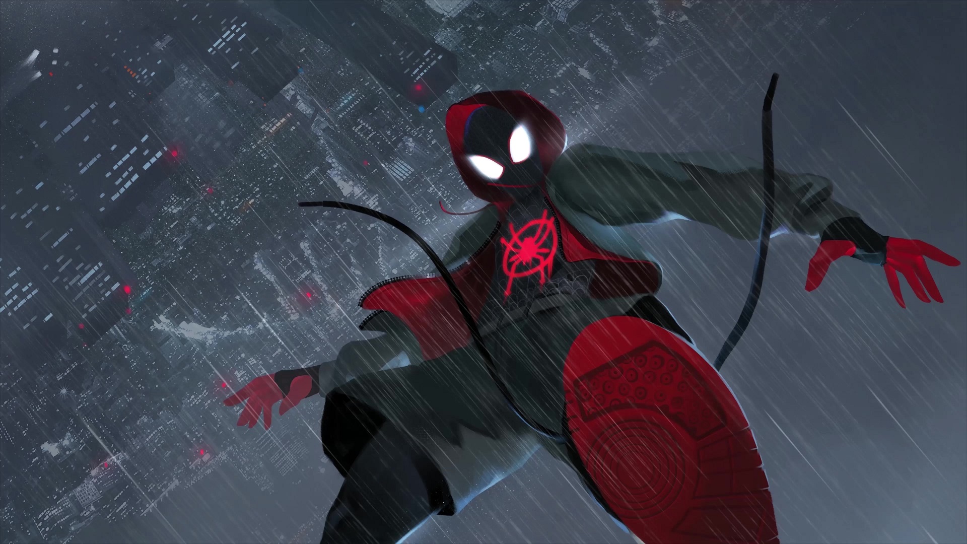 Miles Morales In The Sky Spider Man