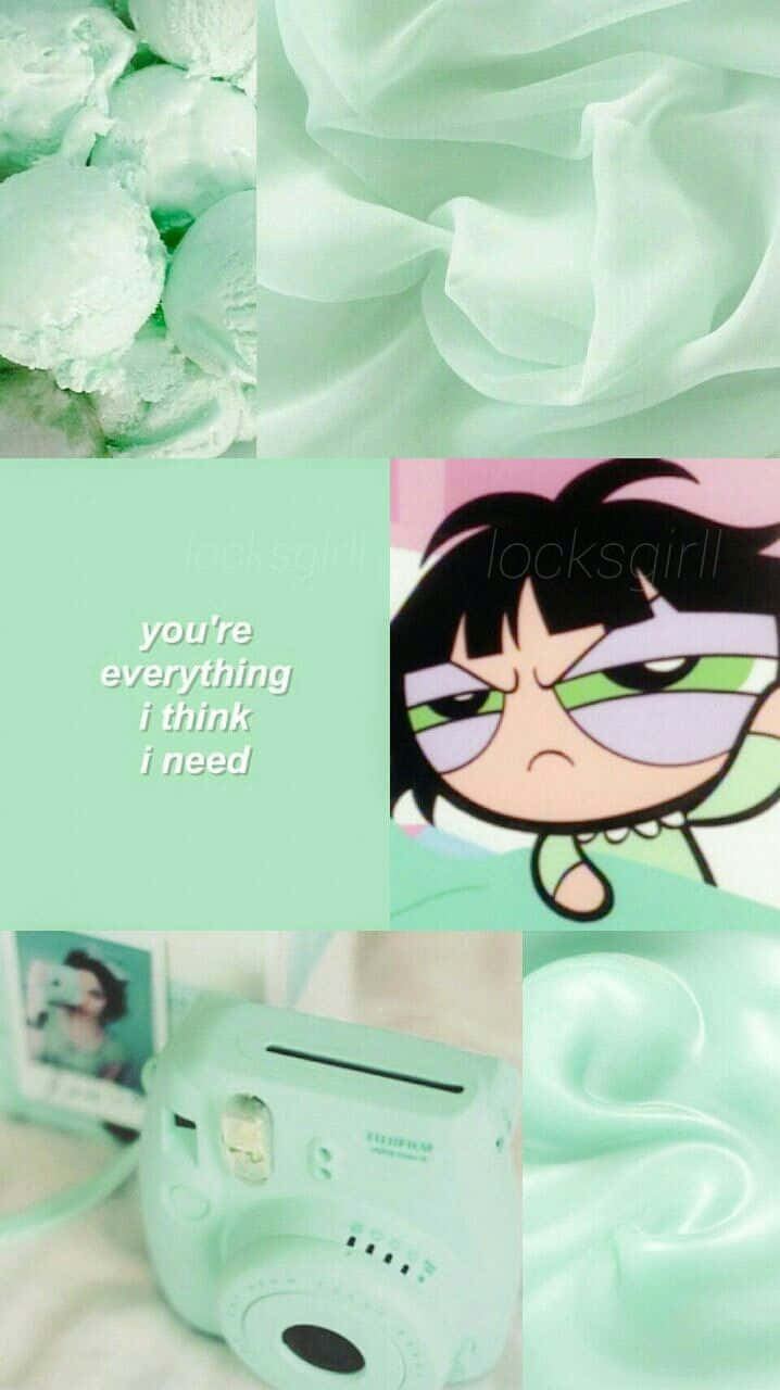 Cute Green Aesthetic Background