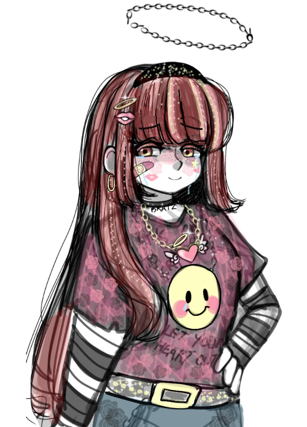 Emo Aesthetic Gothic Girl Drawing