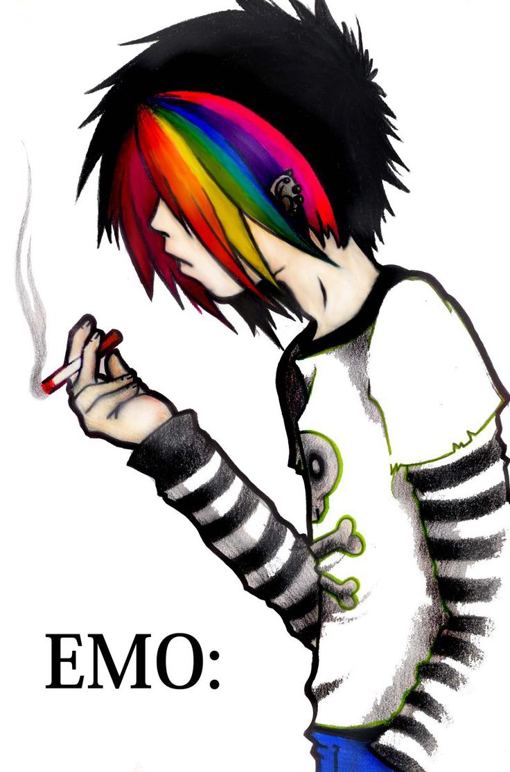 Emo cartoons, Emo art, Scenecore art