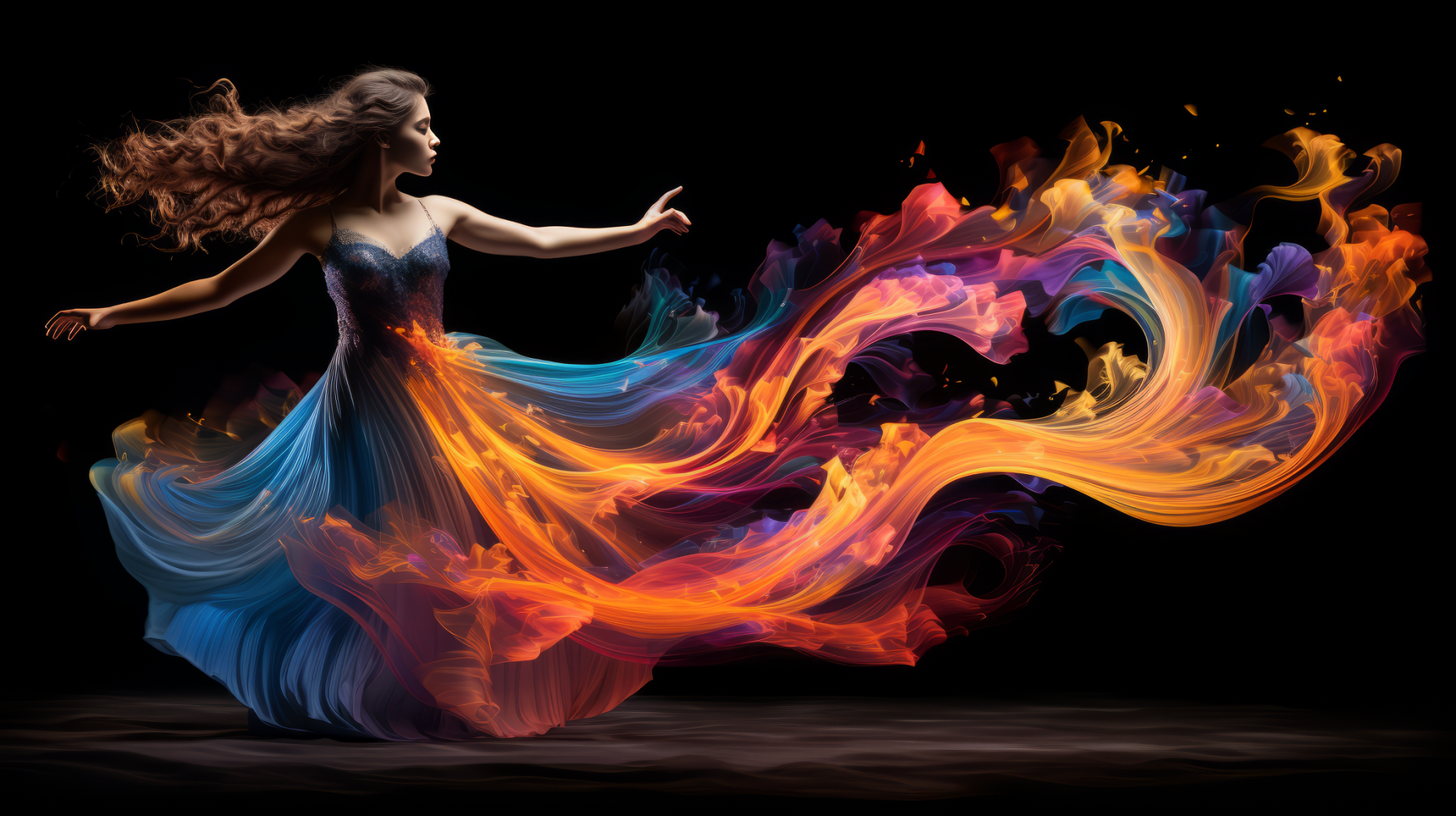 Dancing Flames Dress HD Wallpaper