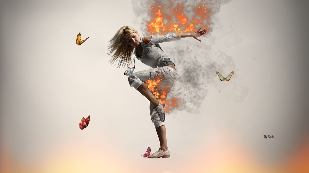 Cg digital art dance hip hop fire