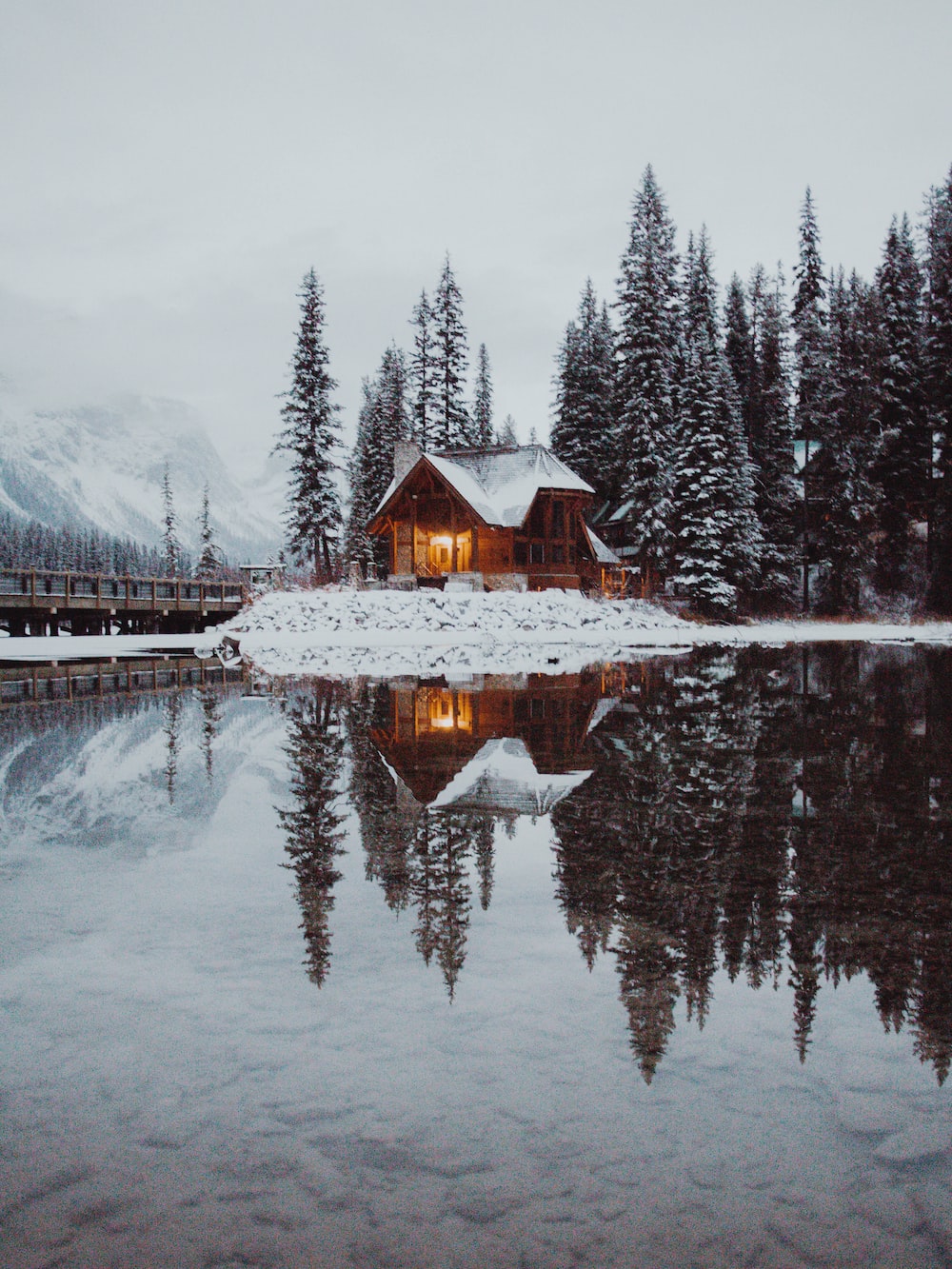 Winter Cabin Picture. Download Free
