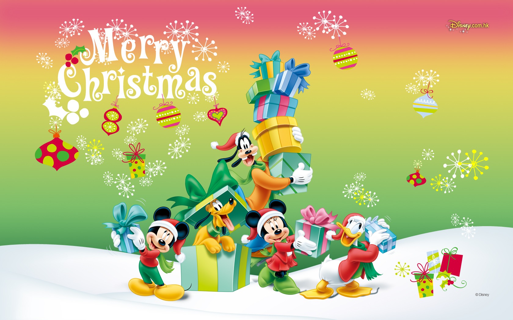 Mickey Mouse Hd Wallpaper Christmas
